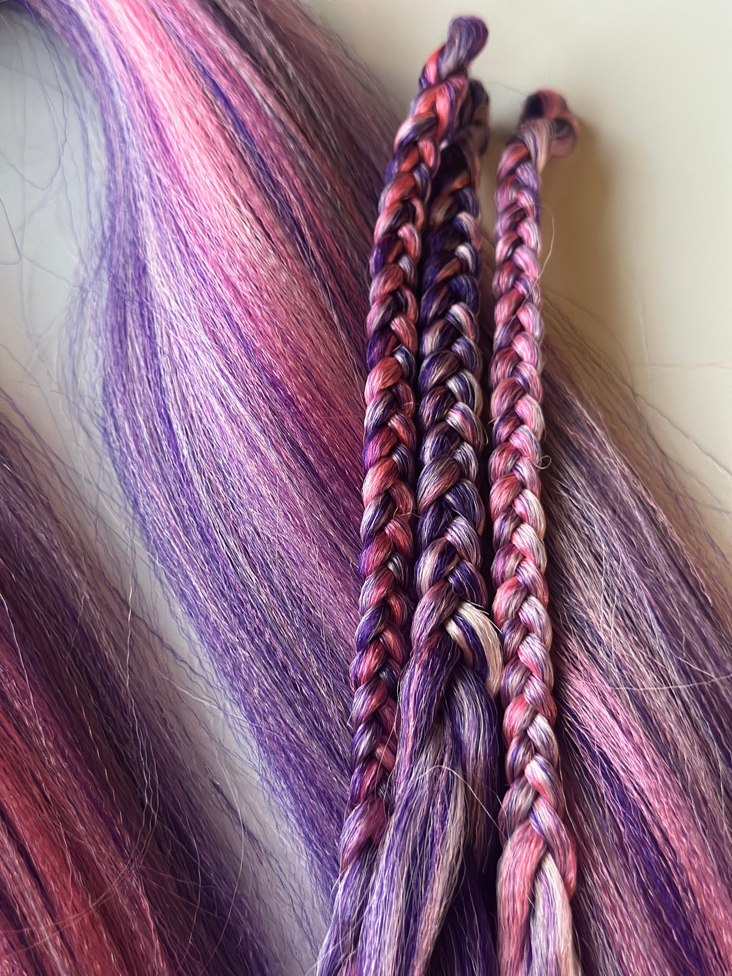 Cotton Candy Blend pink purple prestretched braiding hair