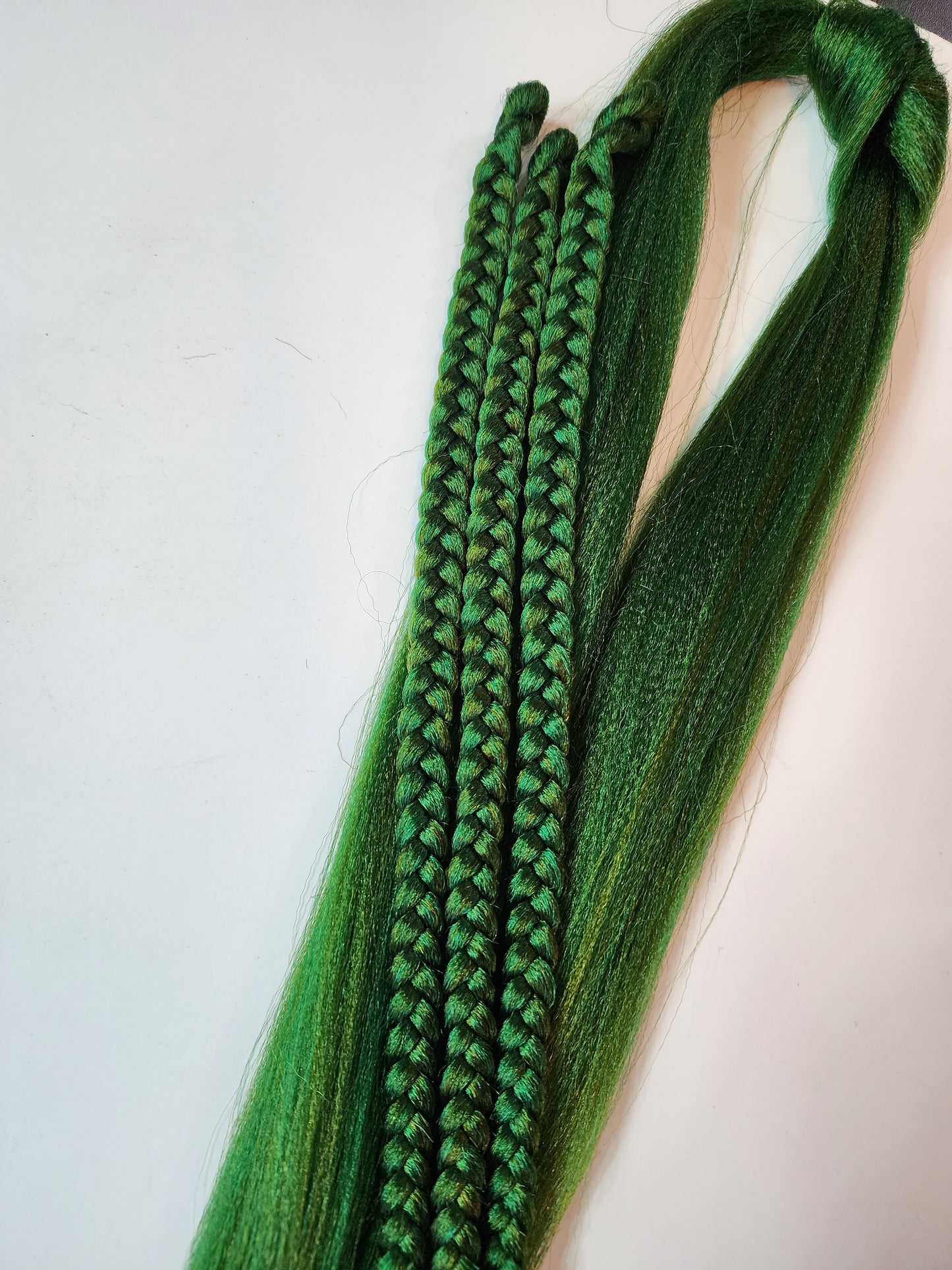 Green Apple Blend green prestretched braiding hair