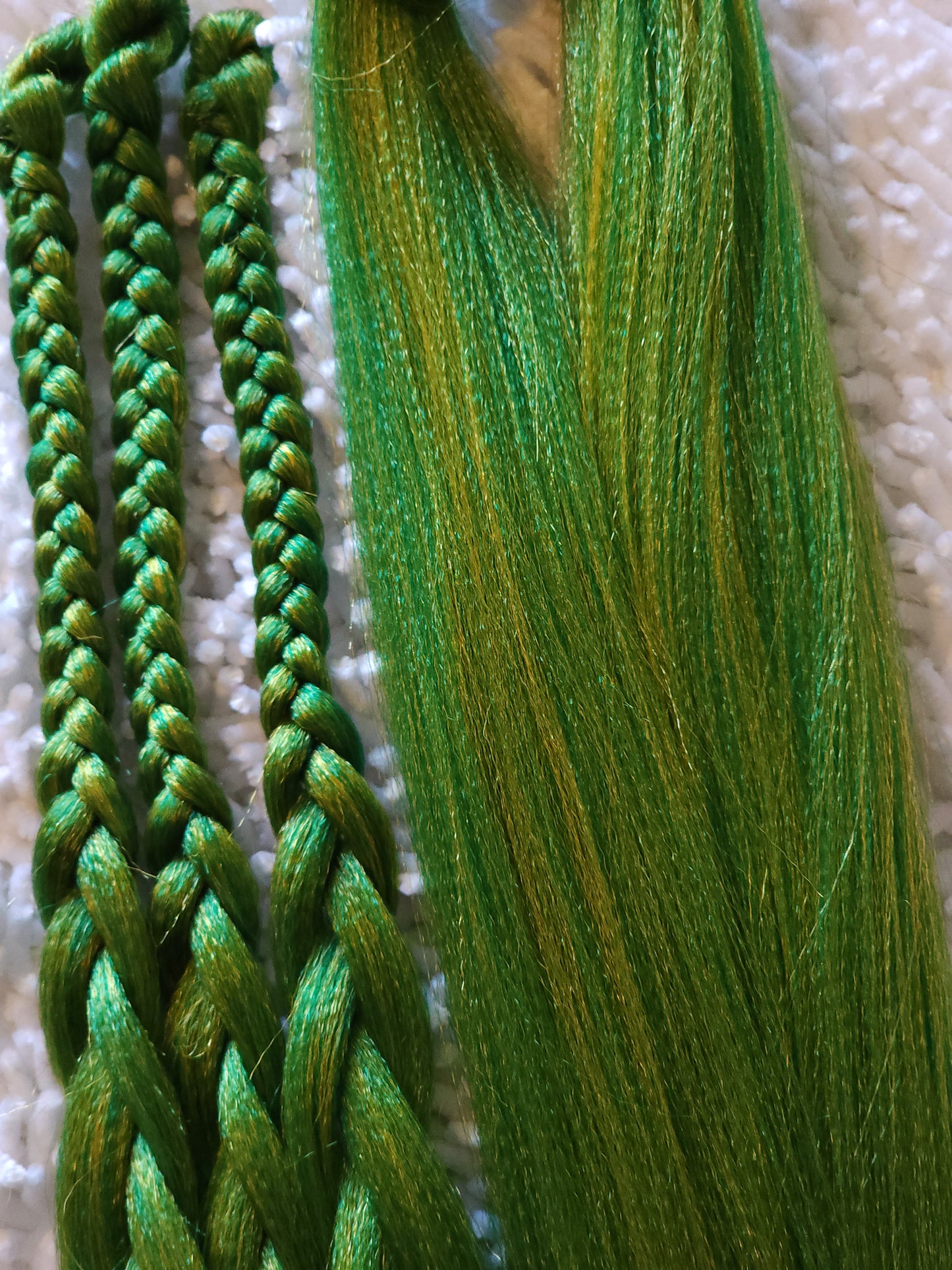 Lemon Lime Blend green gold prestretched braiding hair