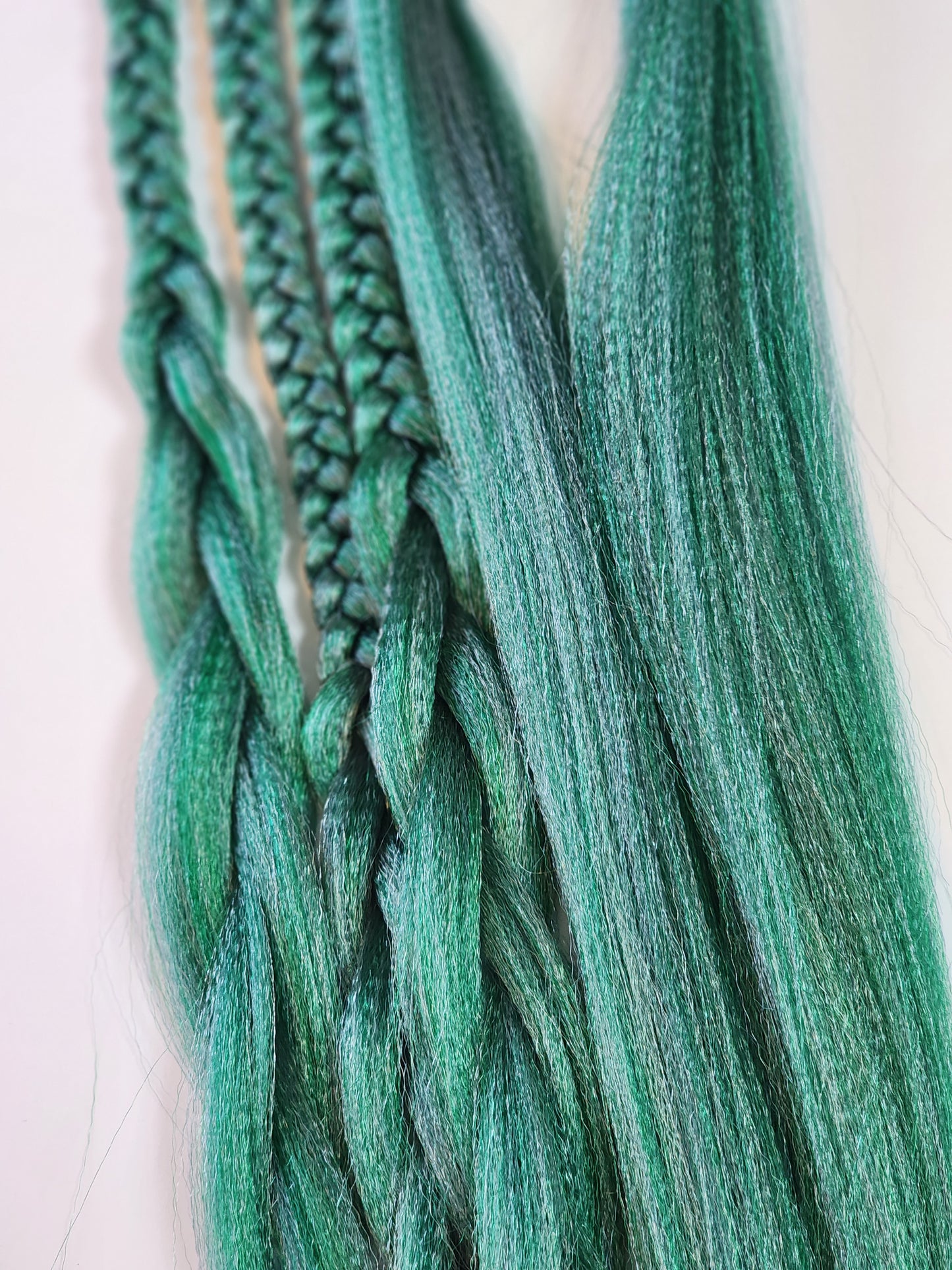 Minty Blend green blue prestretched braiding hair