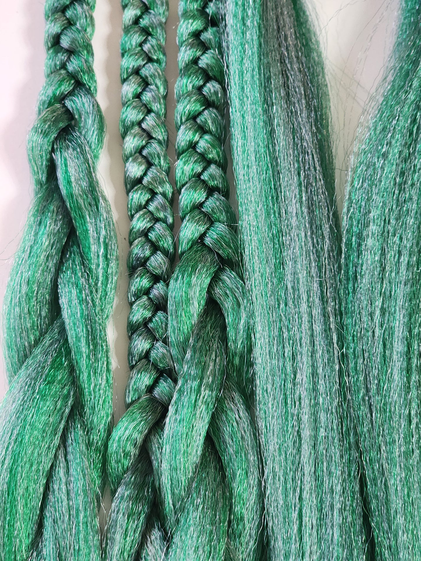 Minty Blend green blue prestretched braiding hair