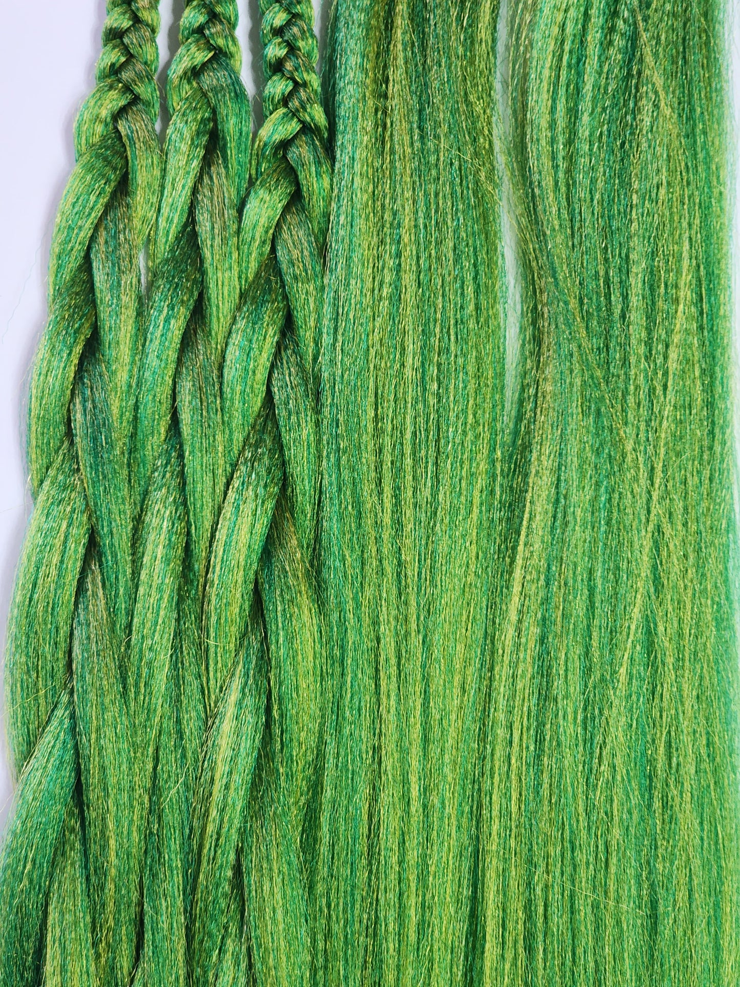 Lemon Lime Blend green gold prestretched braiding hair