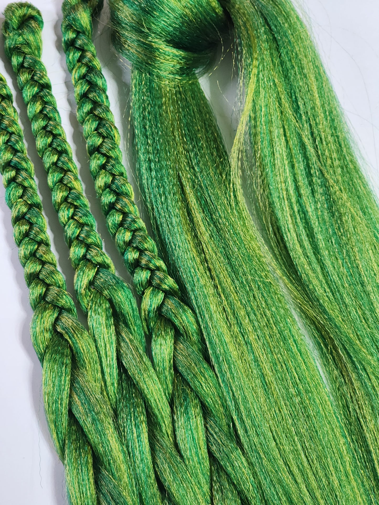 Lemon Lime Blend green gold prestretched braiding hair