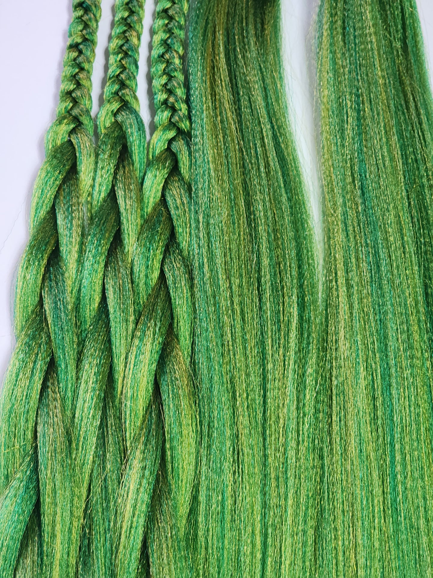 Lemon Lime Blend green gold prestretched braiding hair