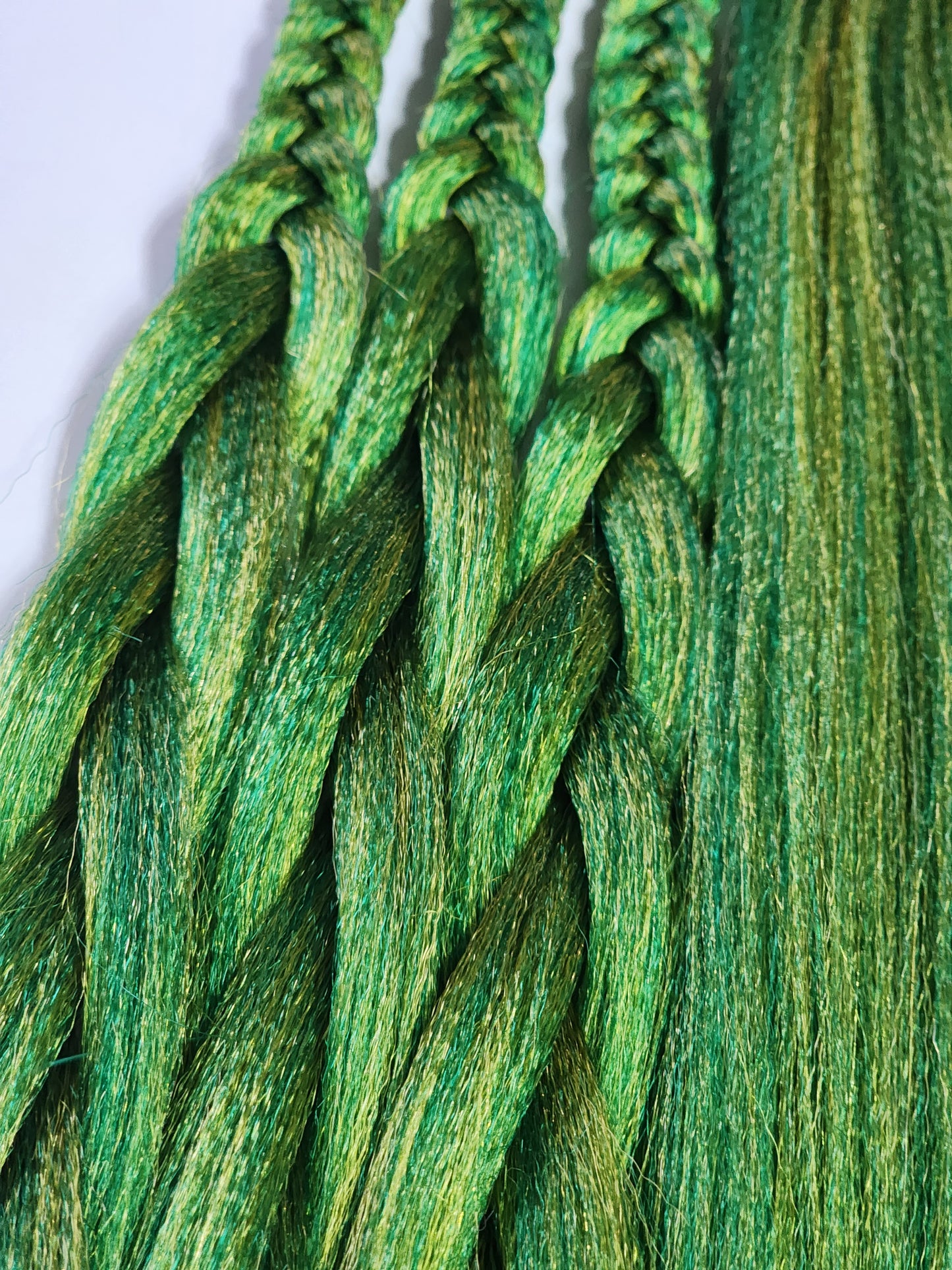 Lemon Lime Blend green gold prestretched braiding hair