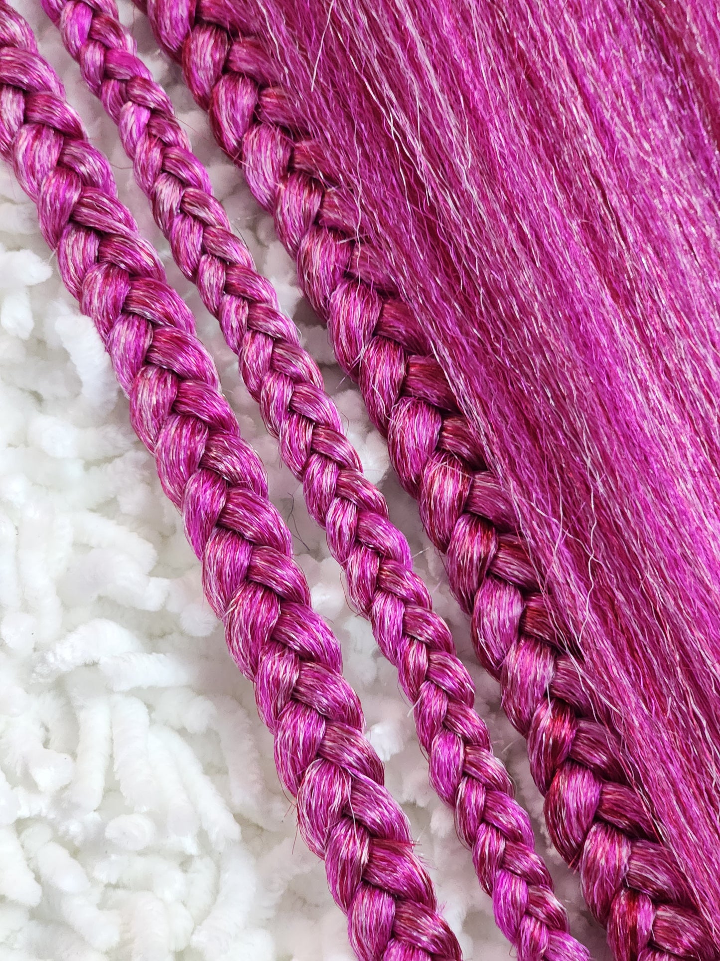 Pink Rose Blend pink silver prestretched braiding hair