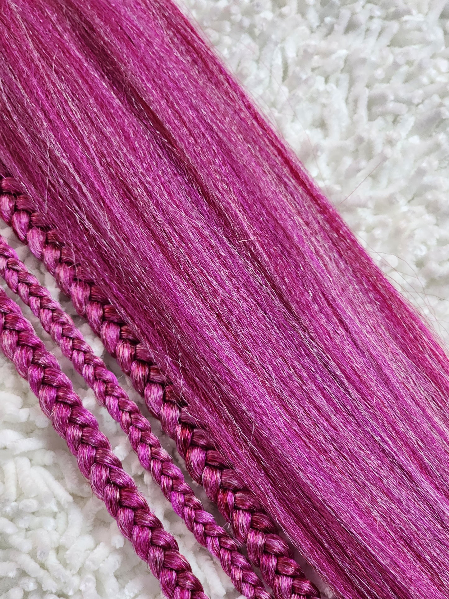 Pink Rose Blend pink silver prestretched braiding hair