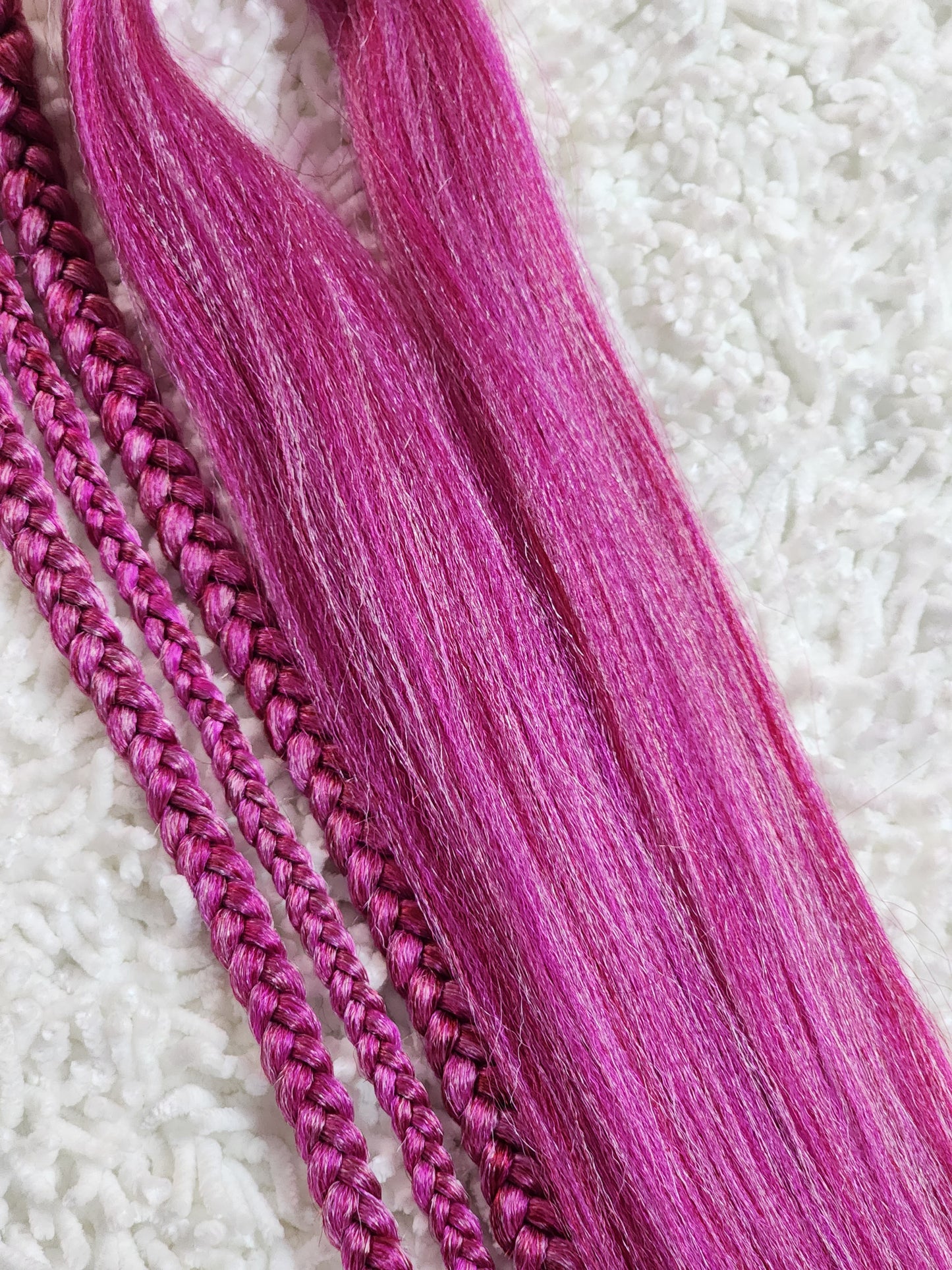 Pink Rose Blend pink silver prestretched braiding hair