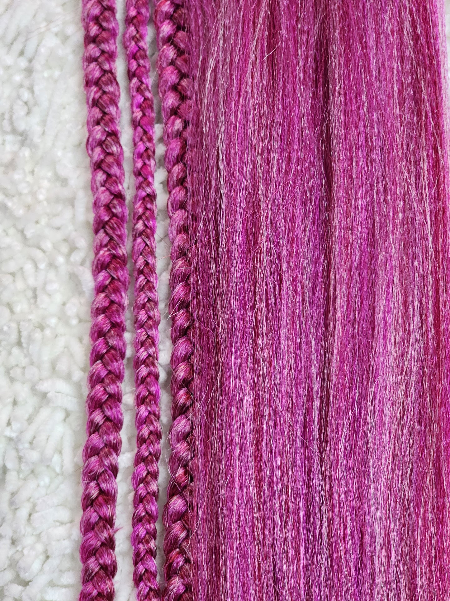 Pink Rose Blend pink silver prestretched braiding hair