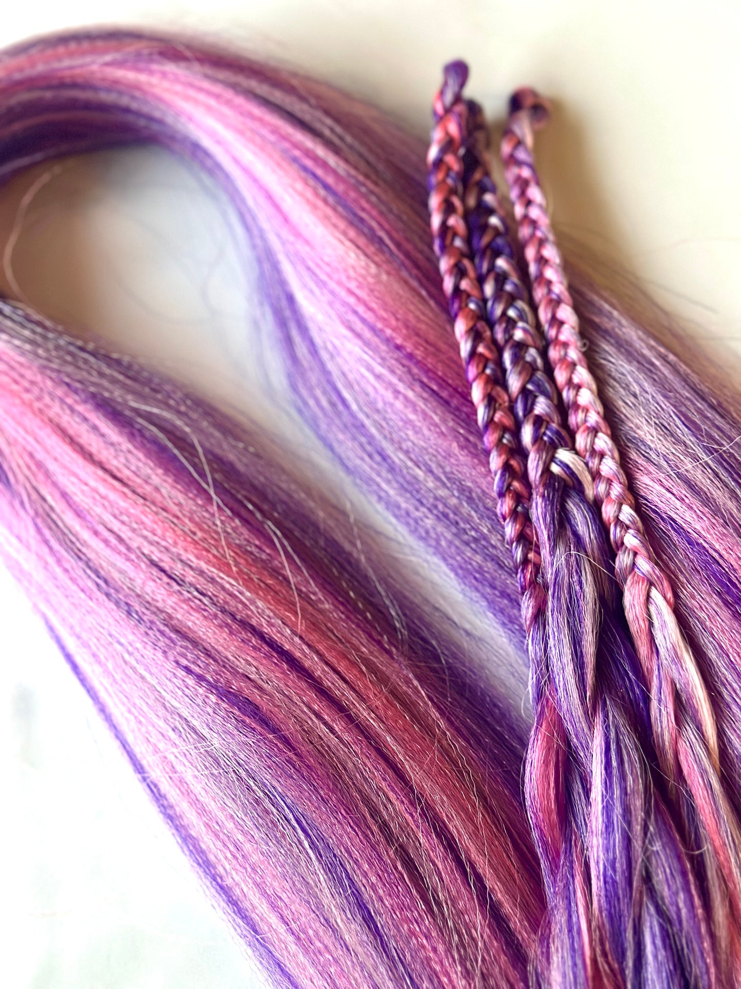 Cotton Candy Blend pink purple prestretched braiding hair