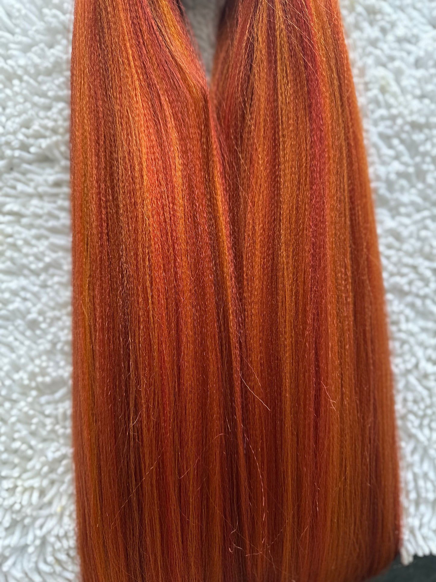 Spice Blend brown orange red prestretched braiding hair