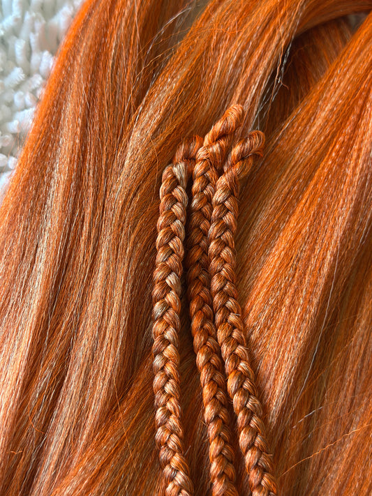 Pumpkin Spice Blend brown orange prestretched braiding hair