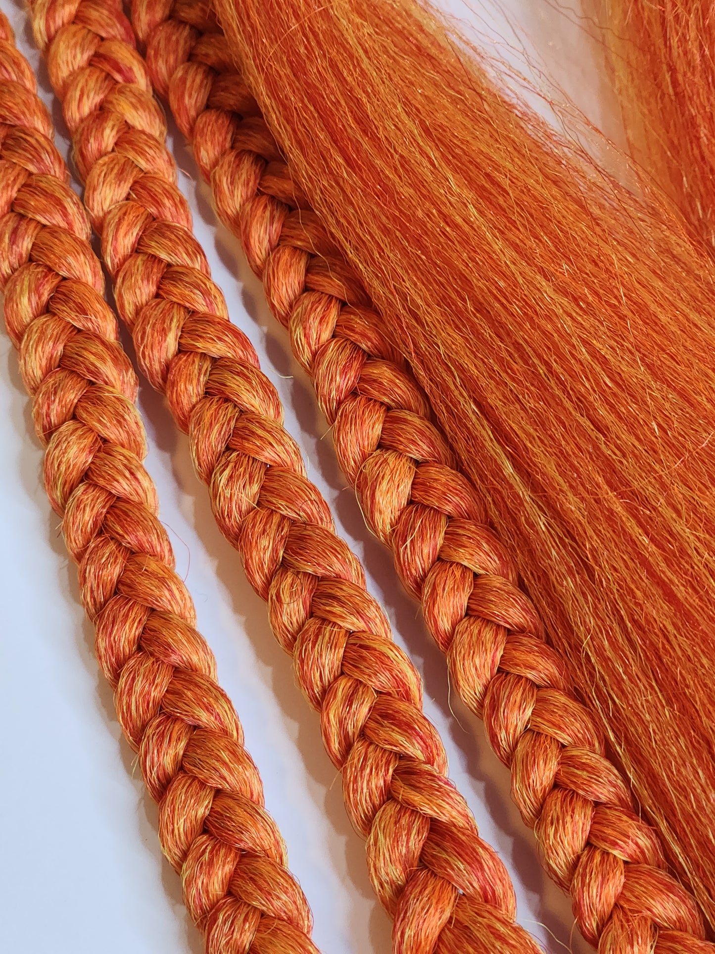 Orange Crush Blend red orange yellow prestretched braiding hair