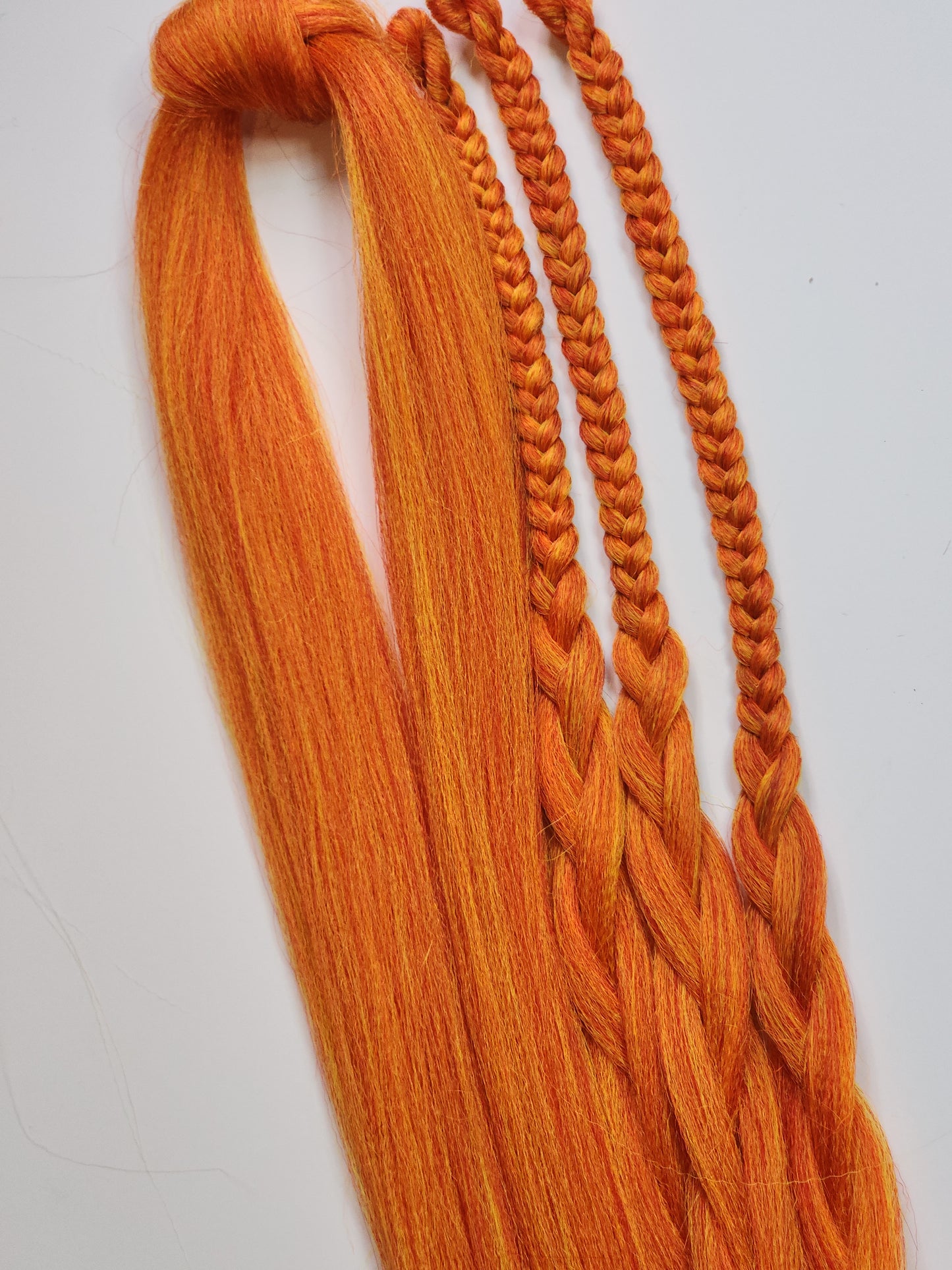 Orange Crush Blend red orange yellow prestretched braiding hair