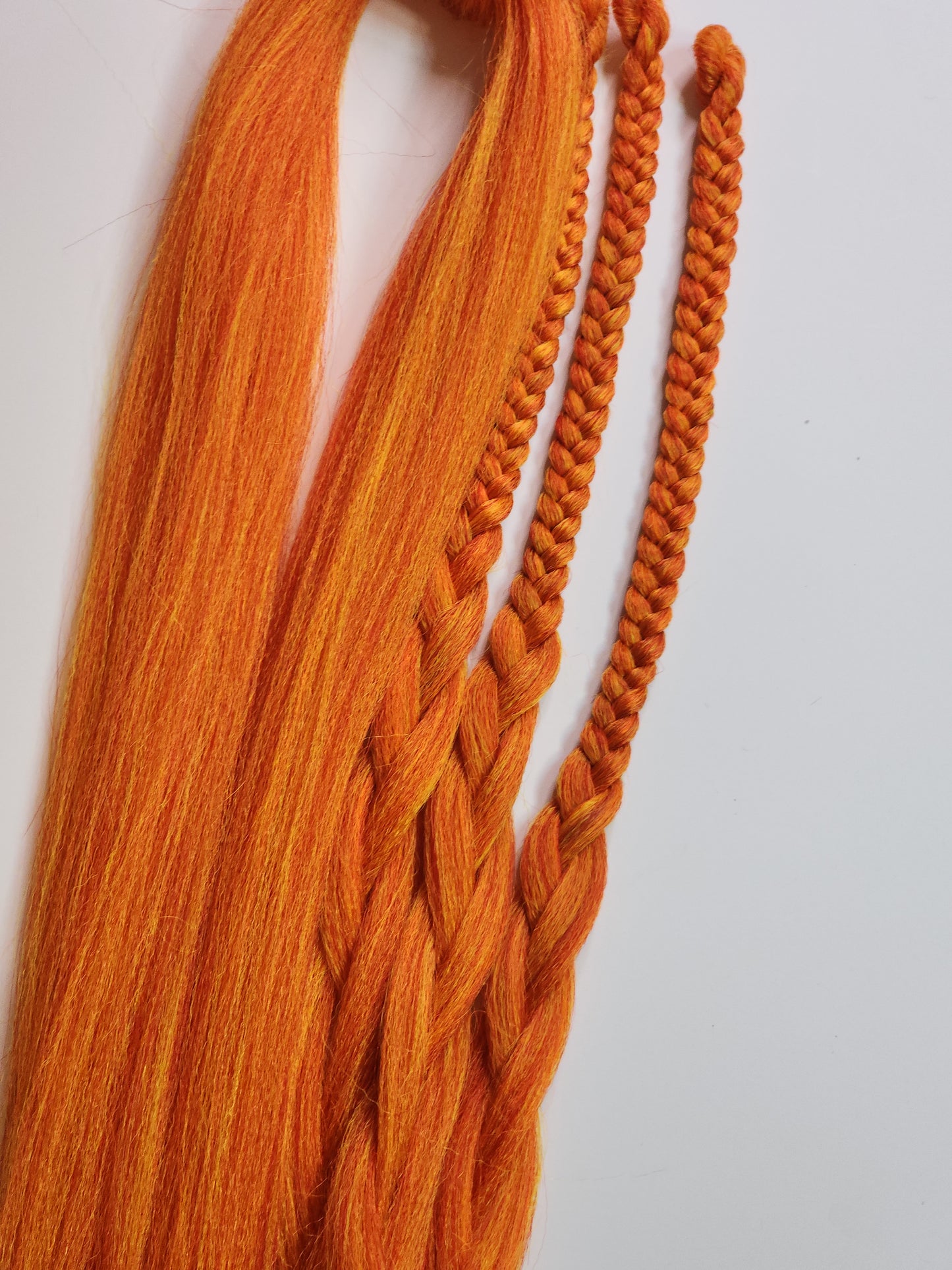 Orange Crush Blend red orange yellow prestretched braiding hair