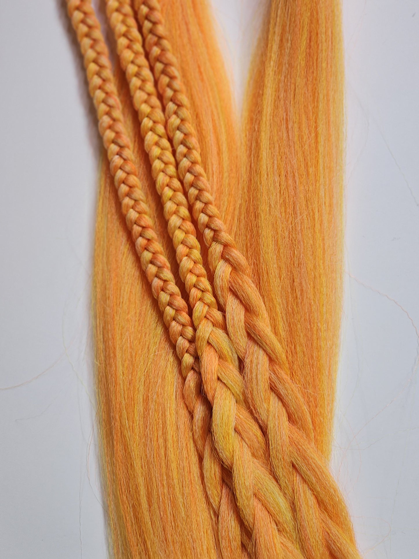 Orange Mango Bend orange yellow blonde prestretched braiding hair
