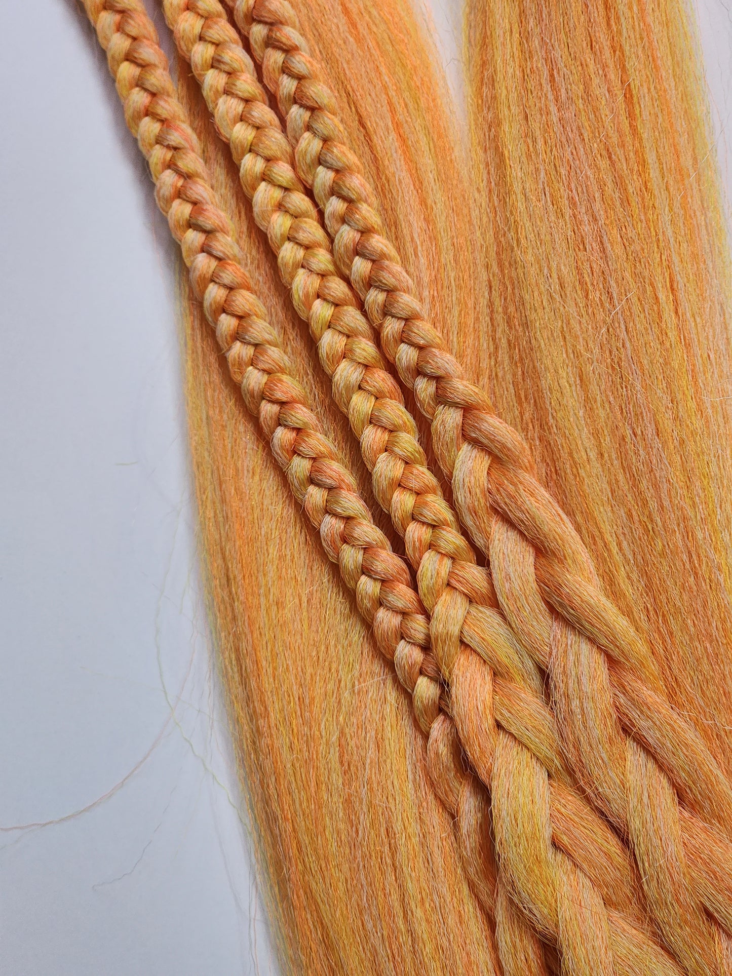 Orange Mango Bend orange yellow blonde prestretched braiding hair