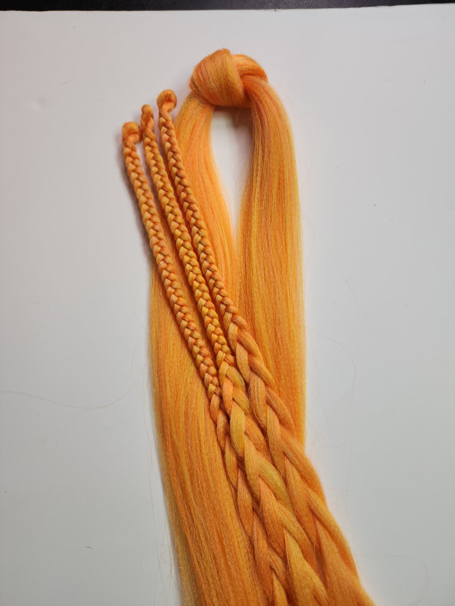 Orange Mango Bend orange yellow blonde prestretched braiding hair