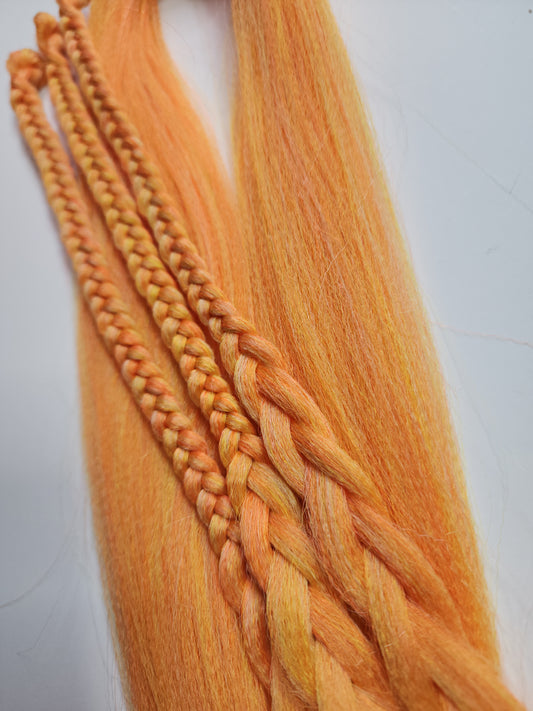 Orange Mango Bend orange yellow blonde prestretched braiding hair