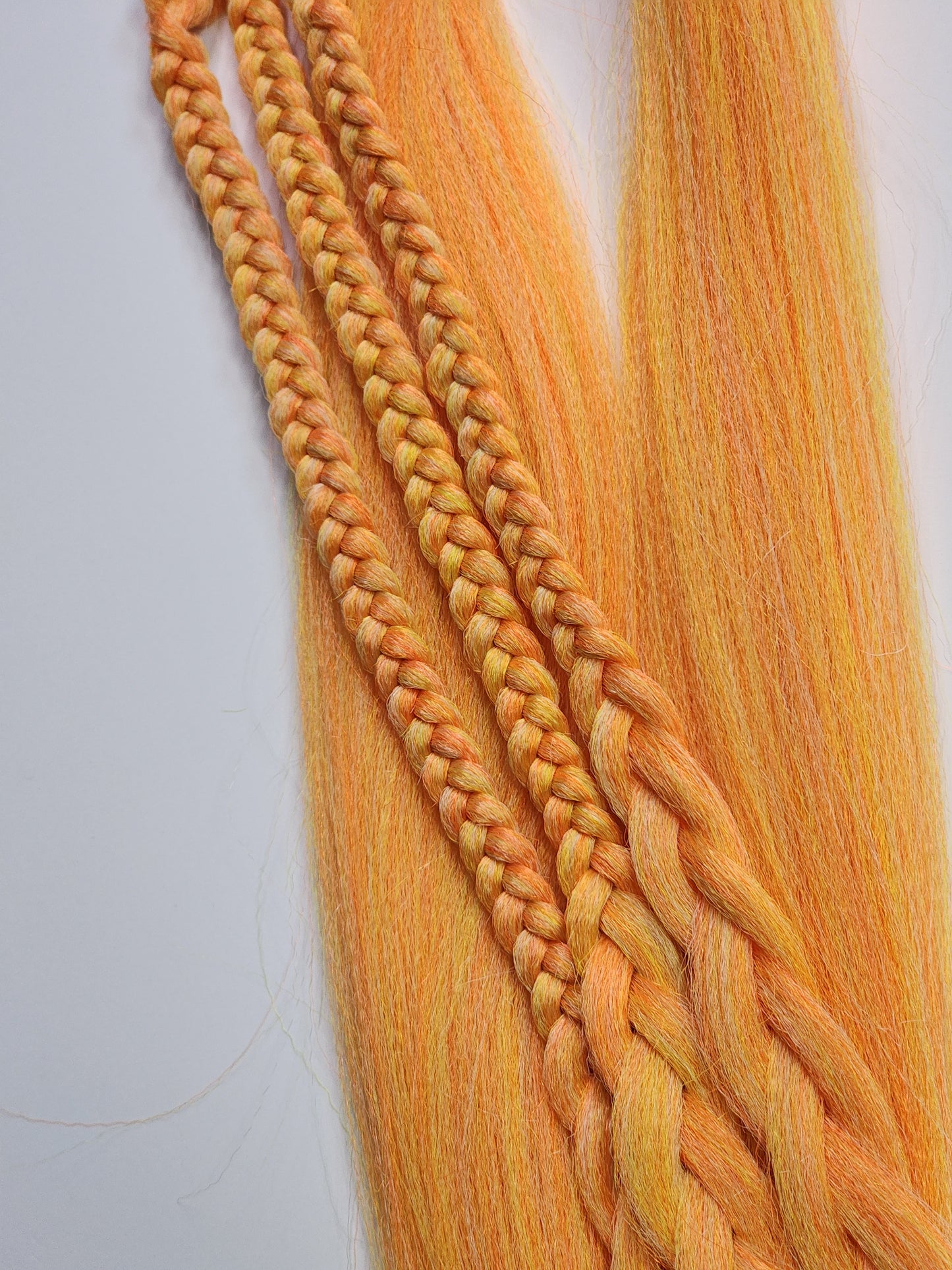 Orange Mango Bend orange yellow blonde prestretched braiding hair