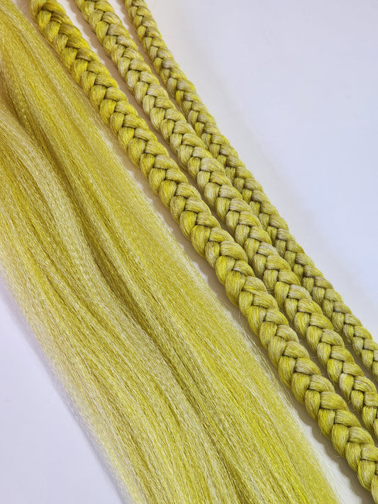 Lemon Head Blend yellow blonde gold Prestretched braiding hair
