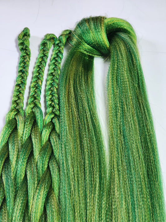 Lemon Lime Blend green gold prestretched braiding hair