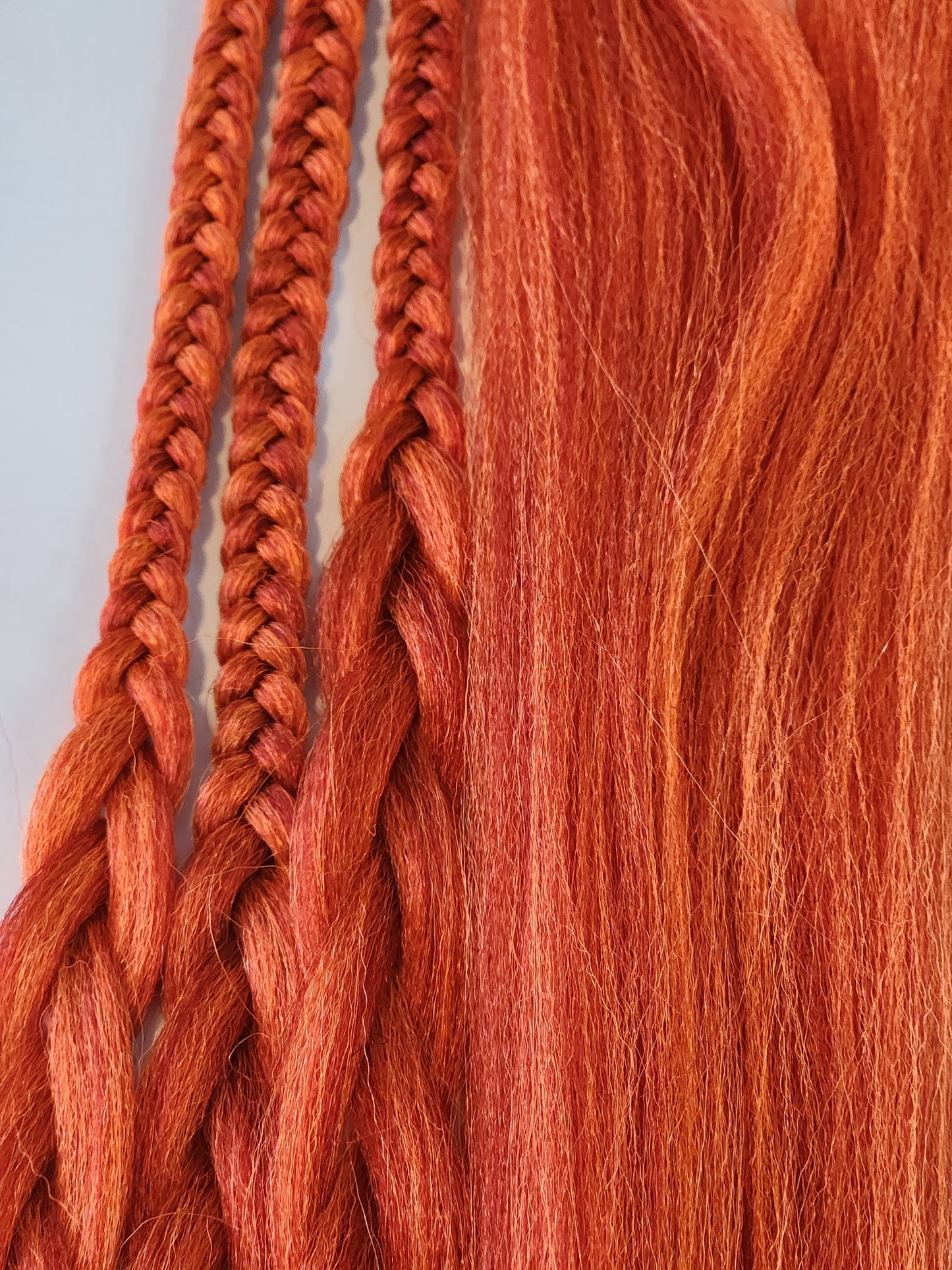 Fireball Blend red orange prestretched braiding hair