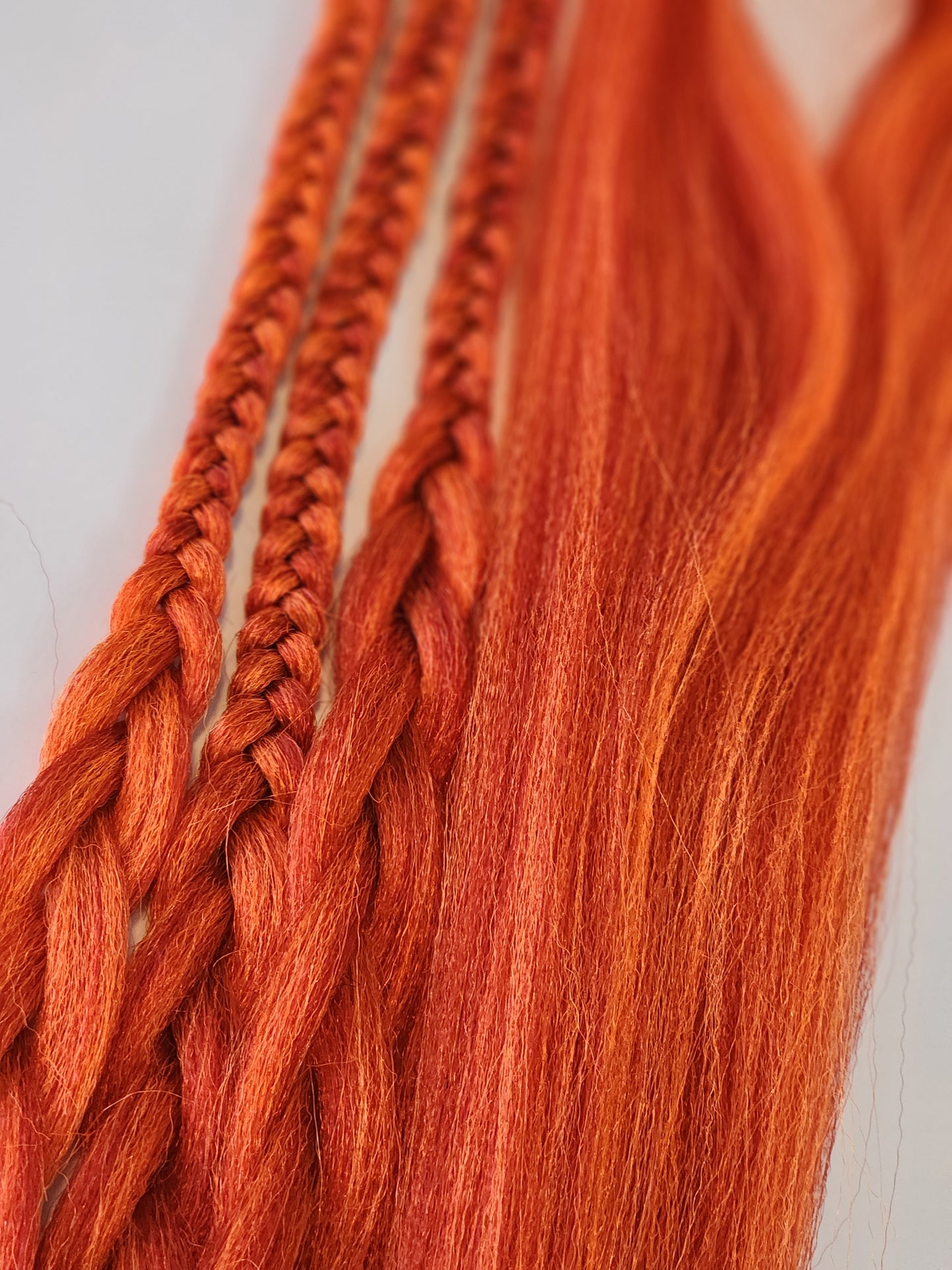 Fireball Blend red orange prestretched braiding hair