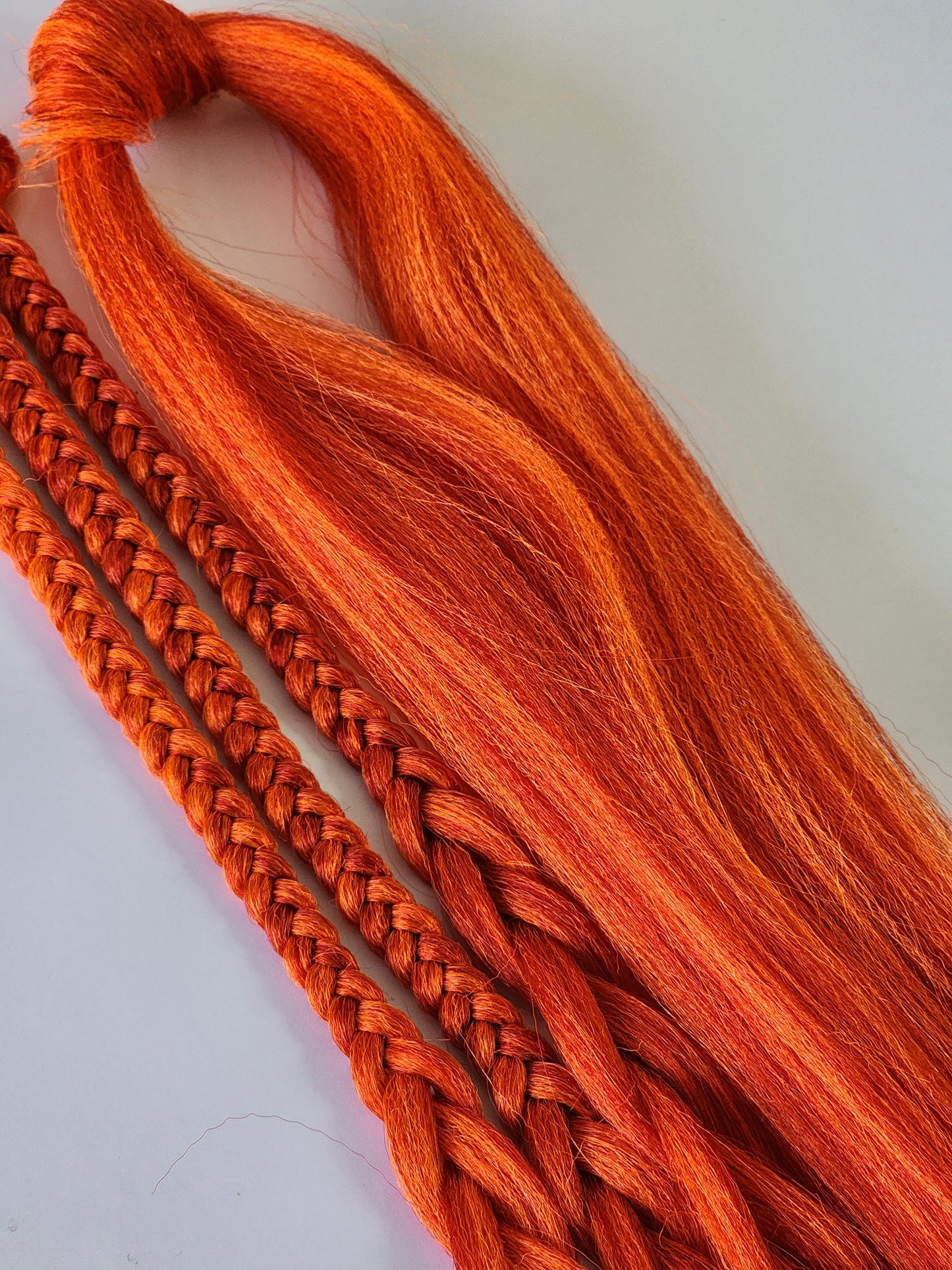 Fireball Blend red orange prestretched braiding hair