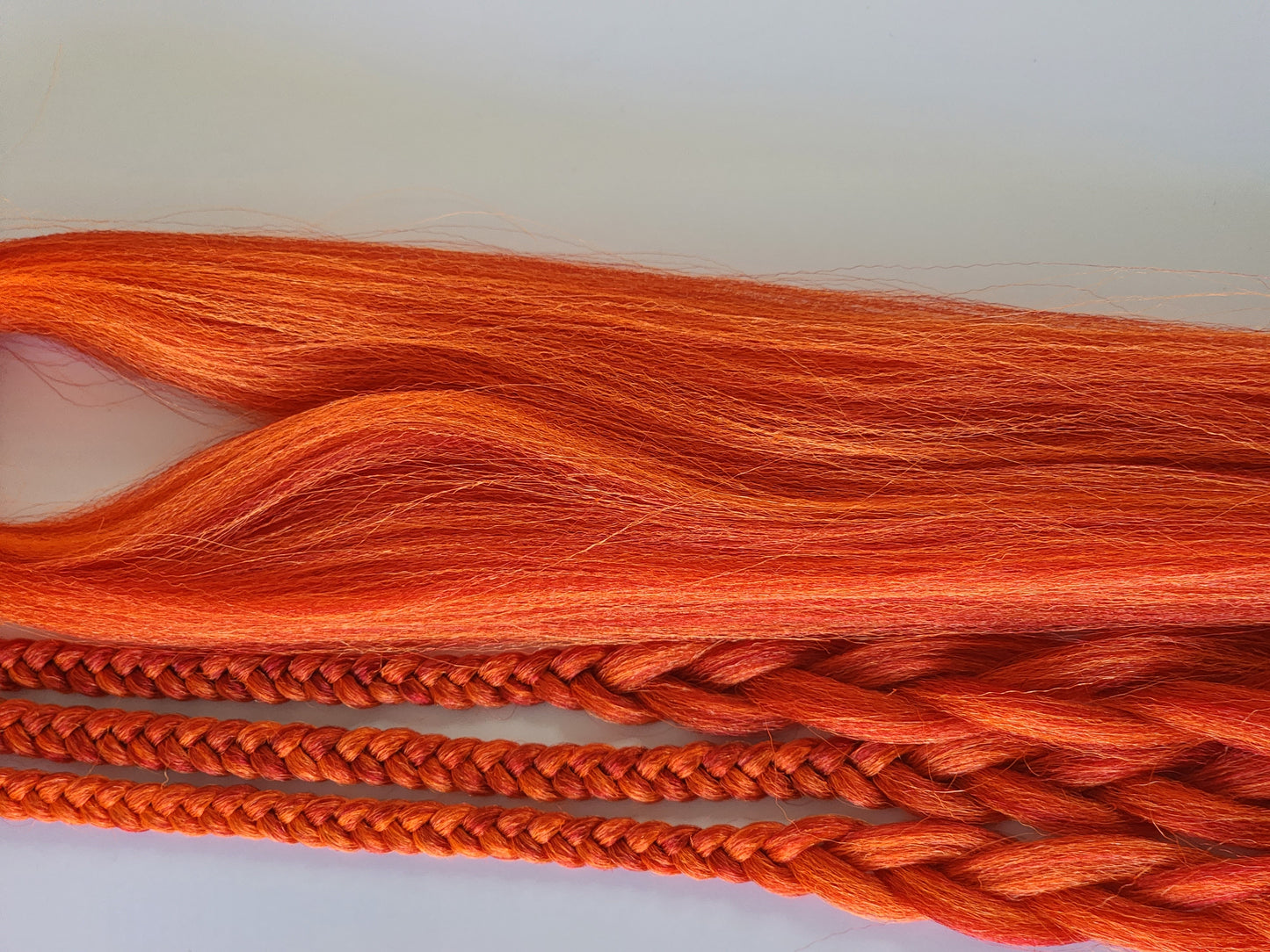 Fireball Blend red orange prestretched braiding hair