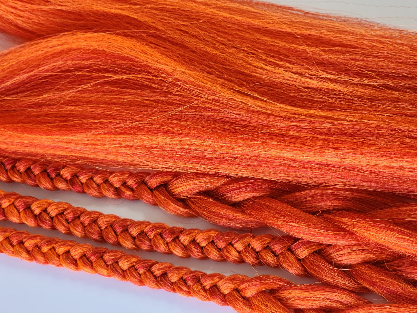 Fireball Blend red orange prestretched braiding hair