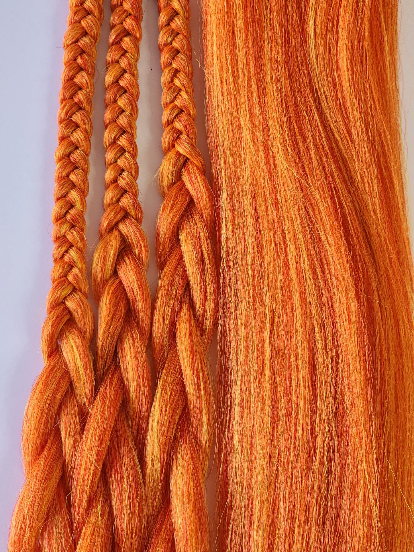 Orange Crush Blend red orange yellow prestretched braiding hair