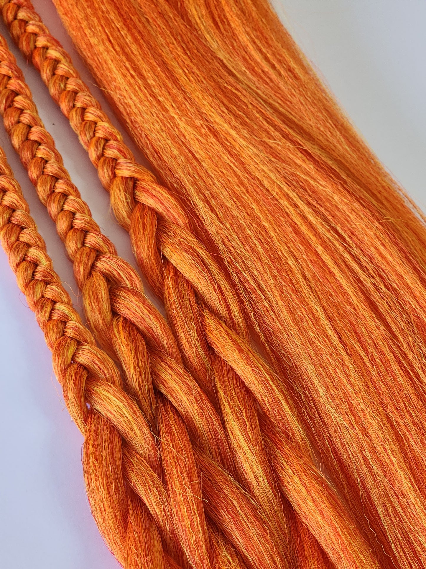 Orange Crush Blend red orange yellow prestretched braiding hair