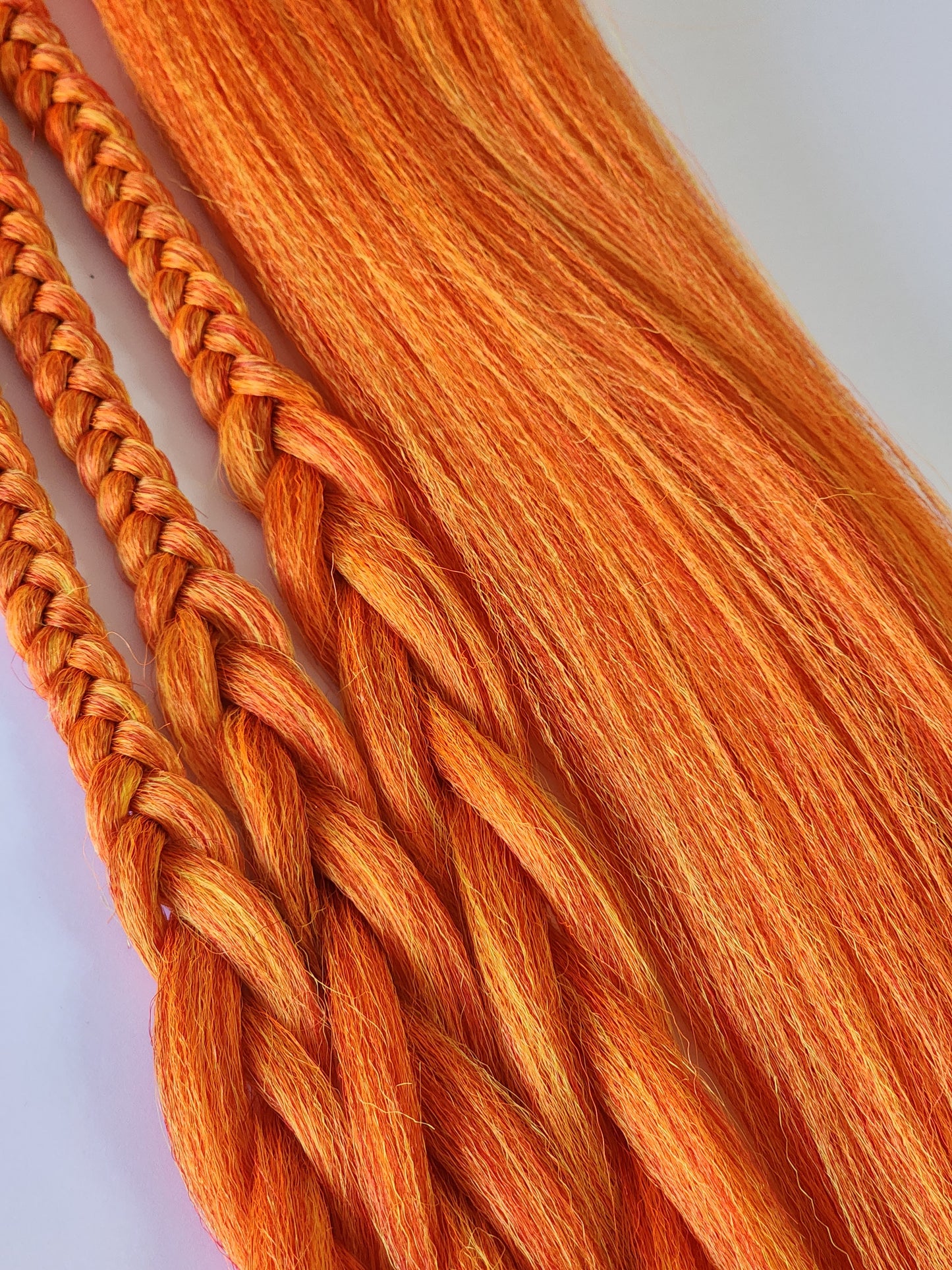 Orange Crush Blend red orange yellow prestretched braiding hair