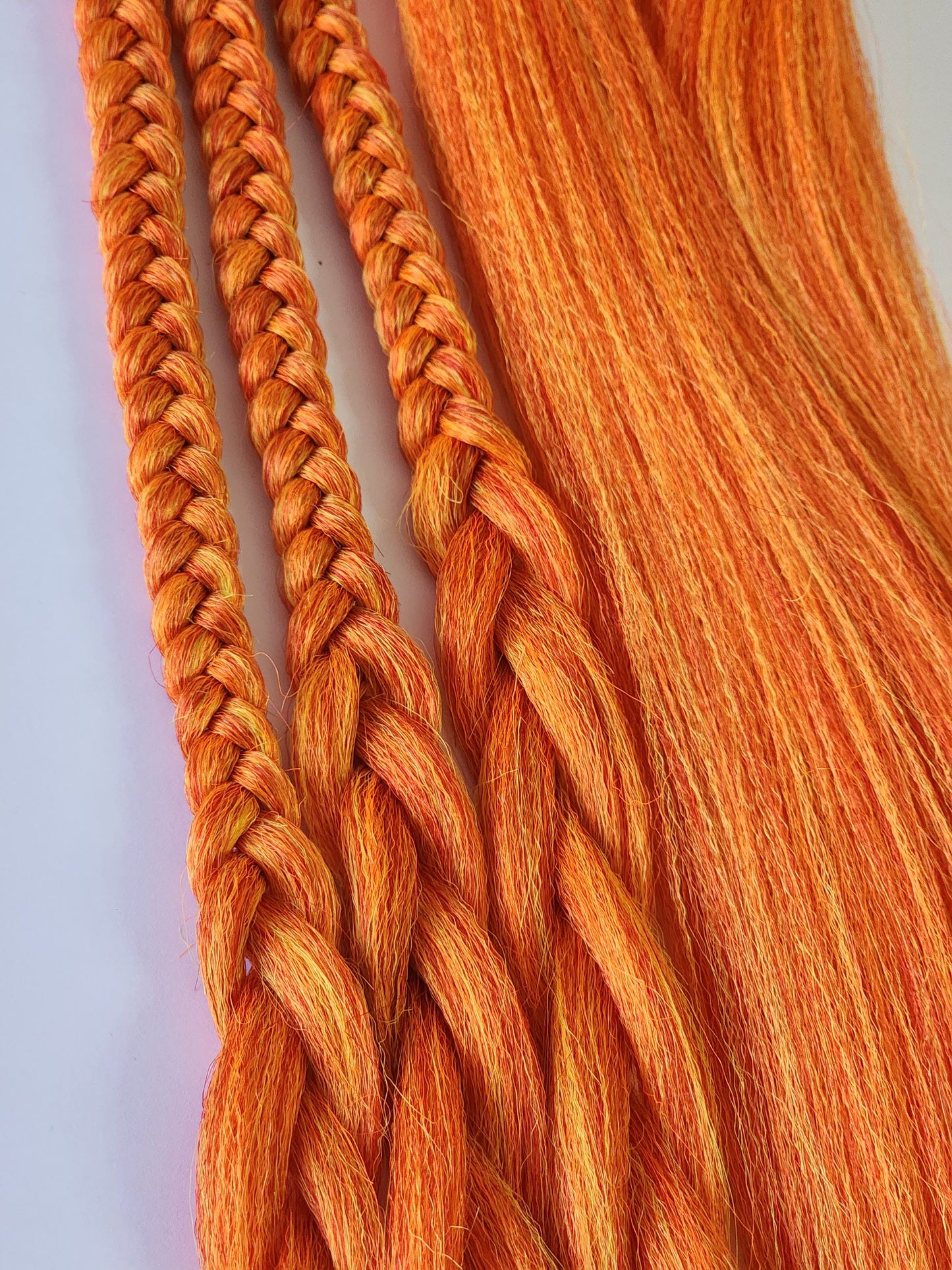 Orange Crush Blend red orange yellow prestretched braiding hair