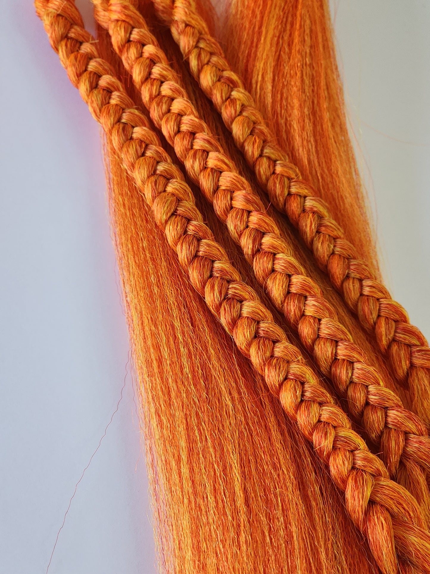 Orange Crush Blend red orange yellow prestretched braiding hair