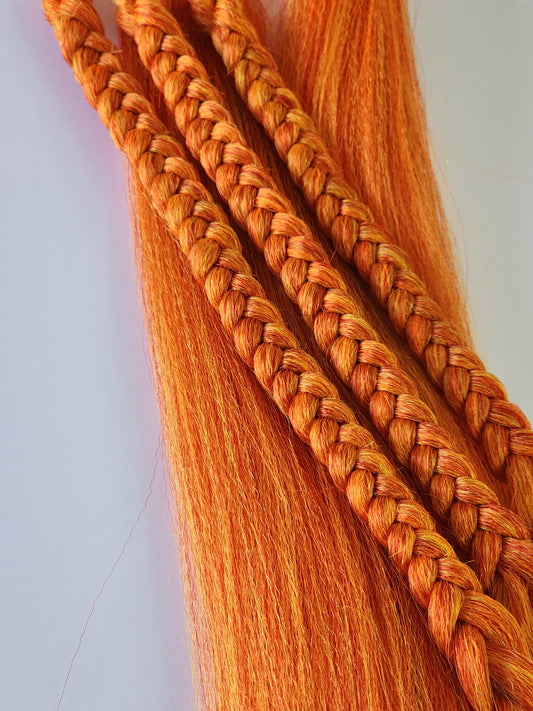 Orange Crush Blend red orange yellow prestretched braiding hair