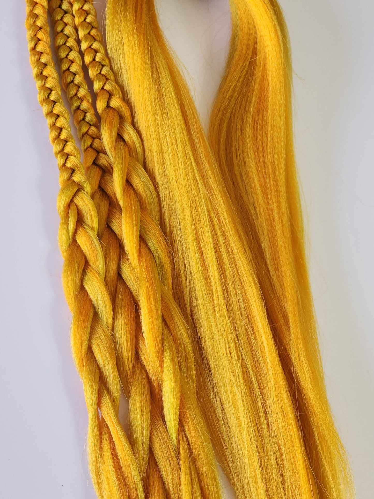 Golden Goddess Blend yellow orange prestretched braiding hair