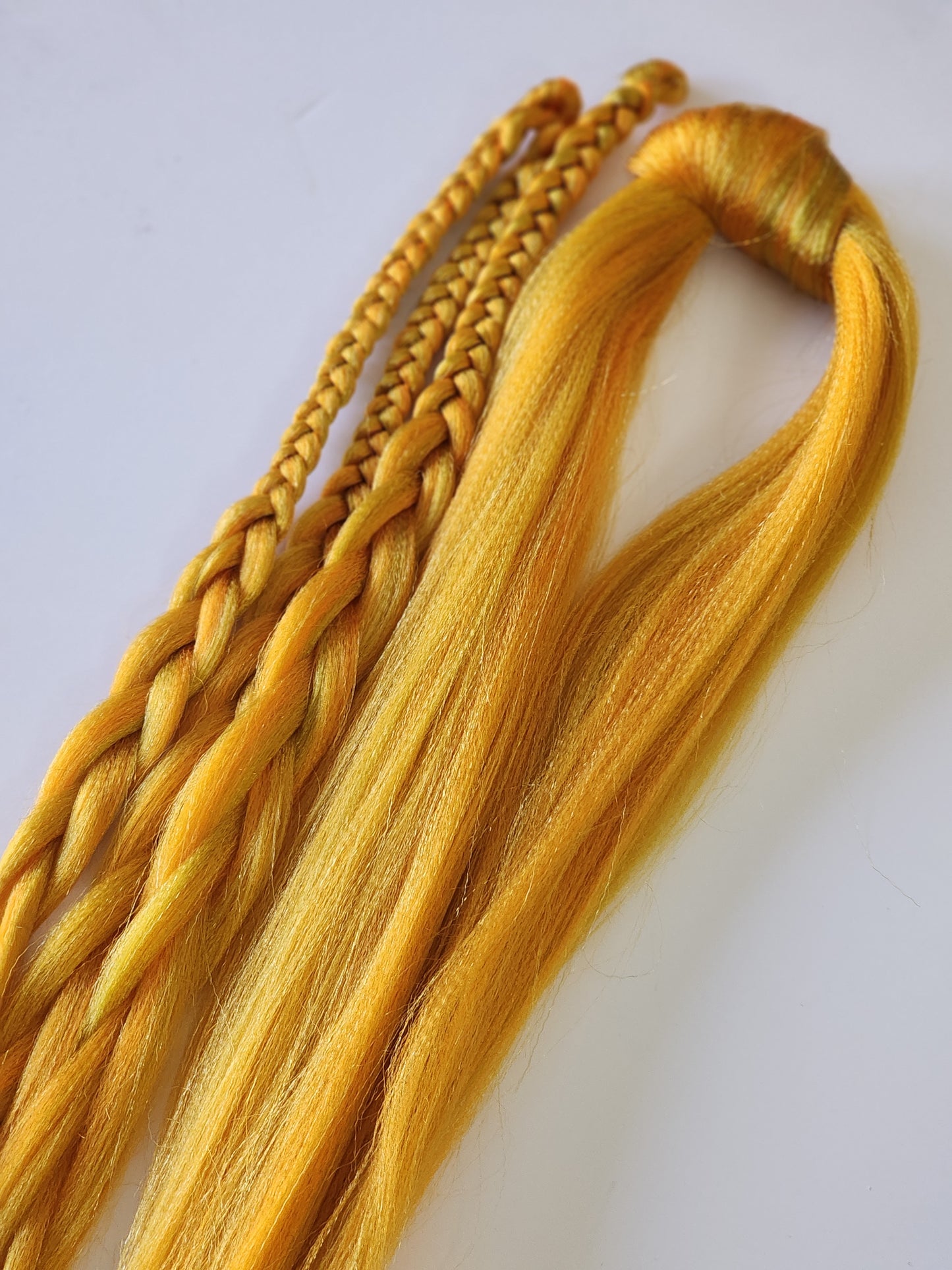 Golden Goddess Blend yellow orange prestretched braiding hair