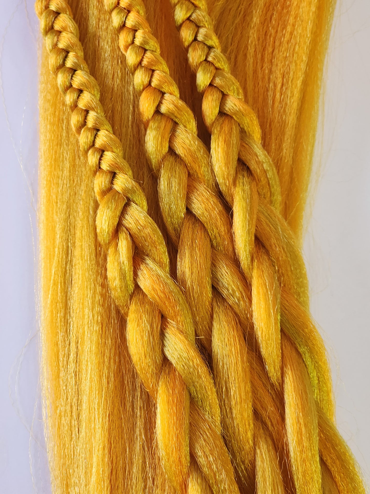 Golden Goddess Blend yellow orange prestretched braiding hair