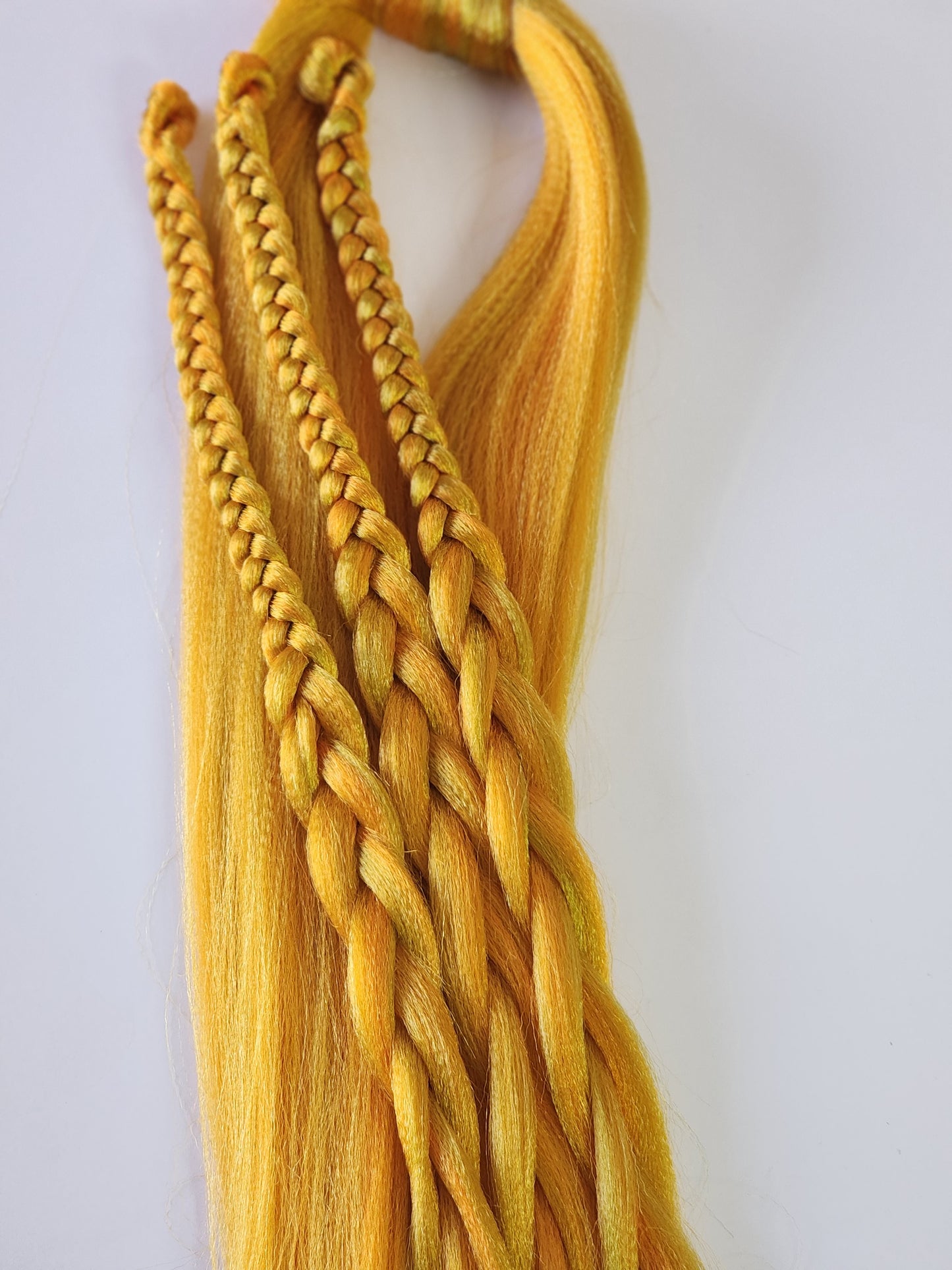 Golden Goddess Blend yellow orange prestretched braiding hair