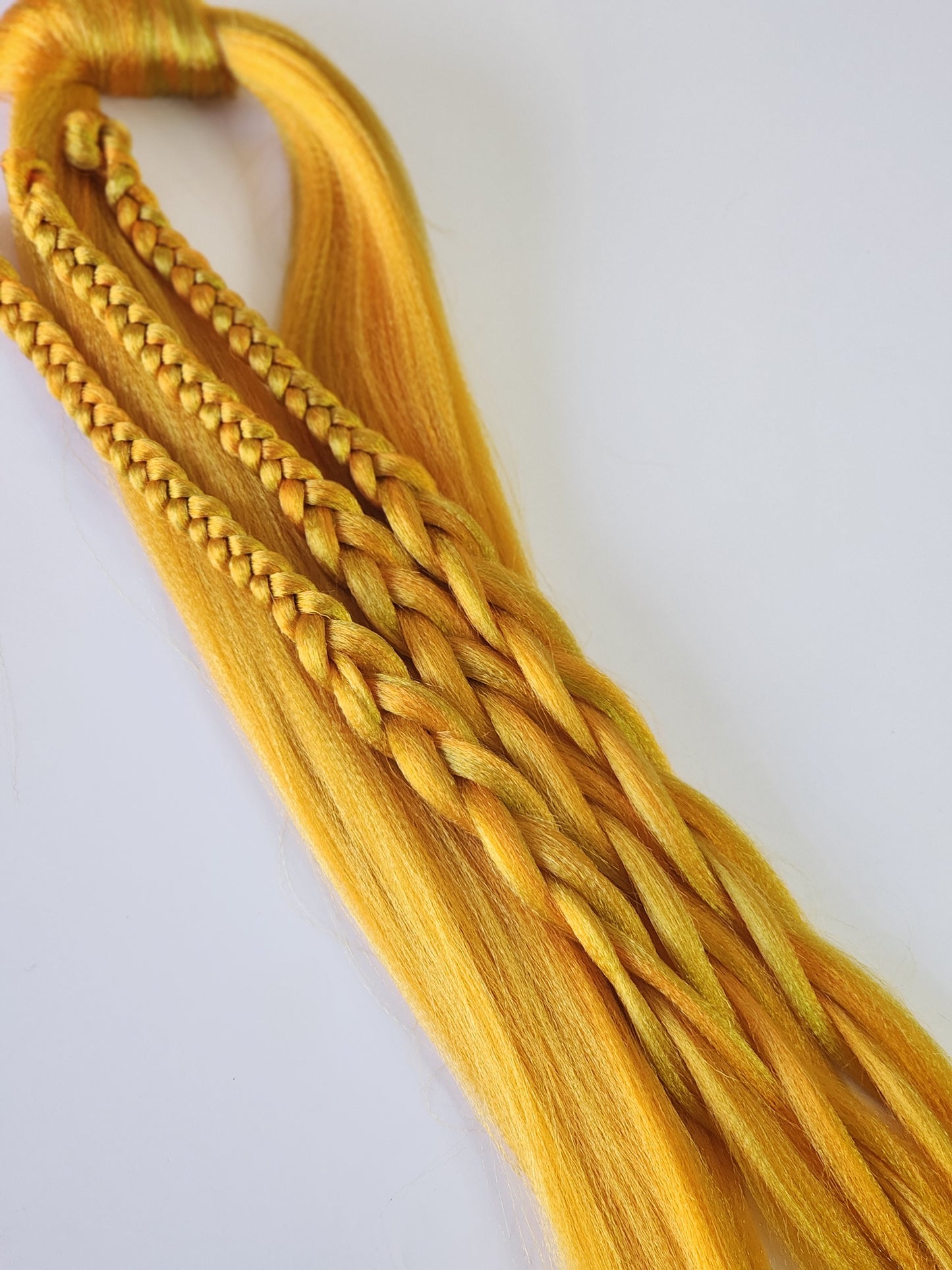 Golden Goddess Blend yellow orange prestretched braiding hair