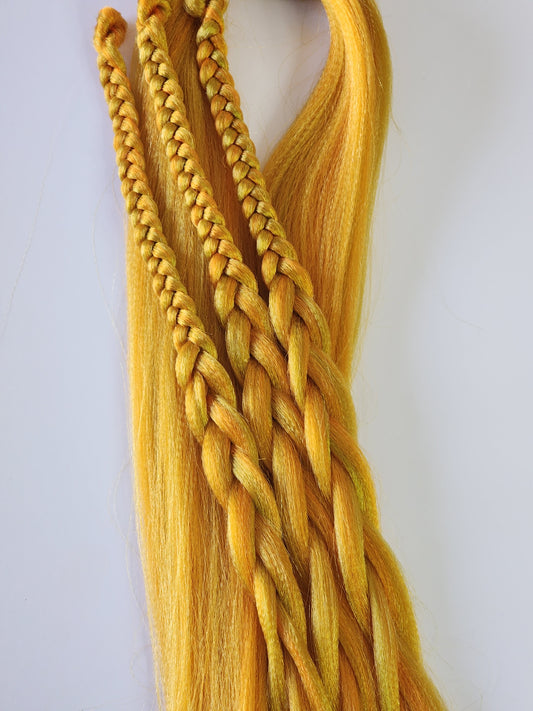 Golden Goddess Blend yellow orange prestretched braiding hair