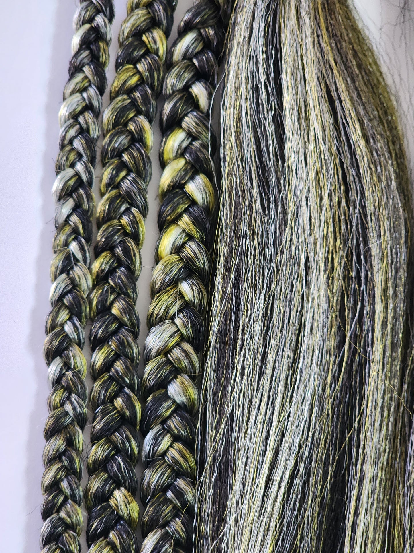 Cleopatra Blend black yellow white prestretched braiding hair