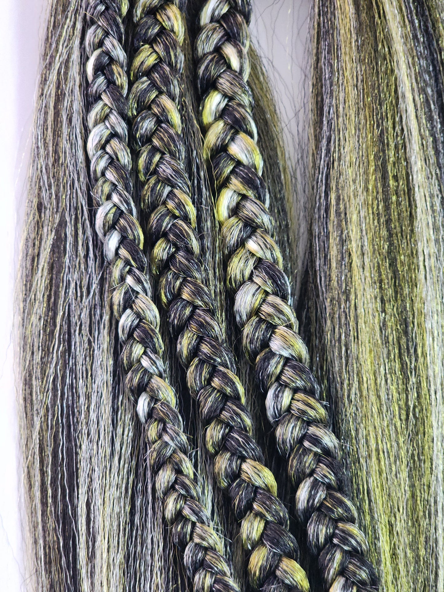 Cleopatra Blend black yellow white prestretched braiding hair