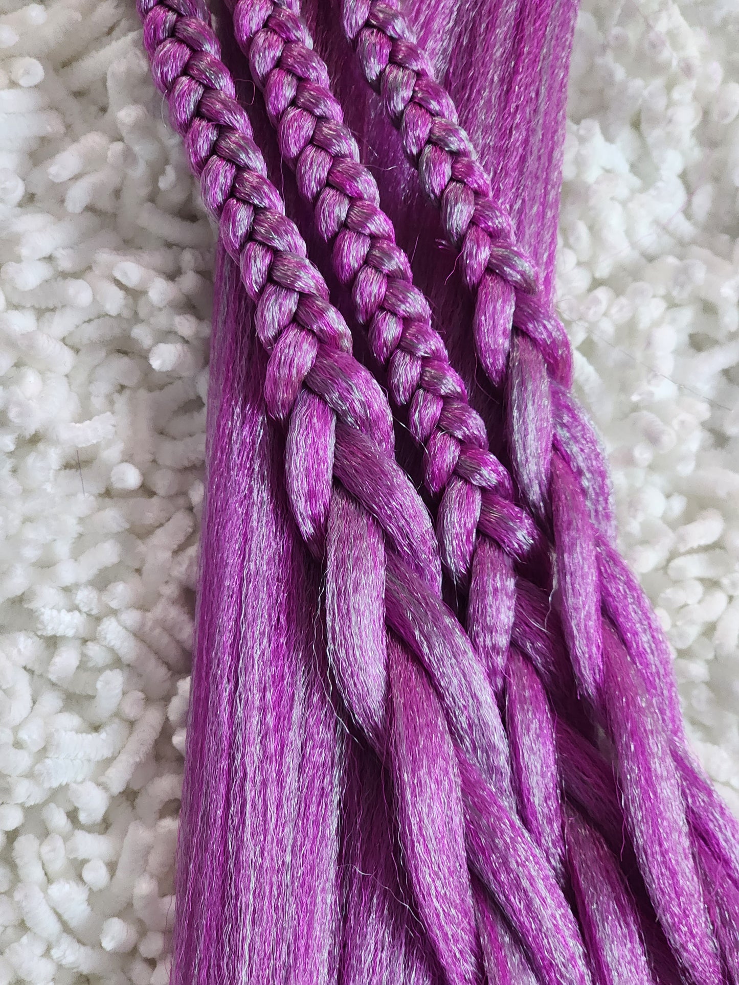 Raspberry Mint pink blue prestretched braiding hair