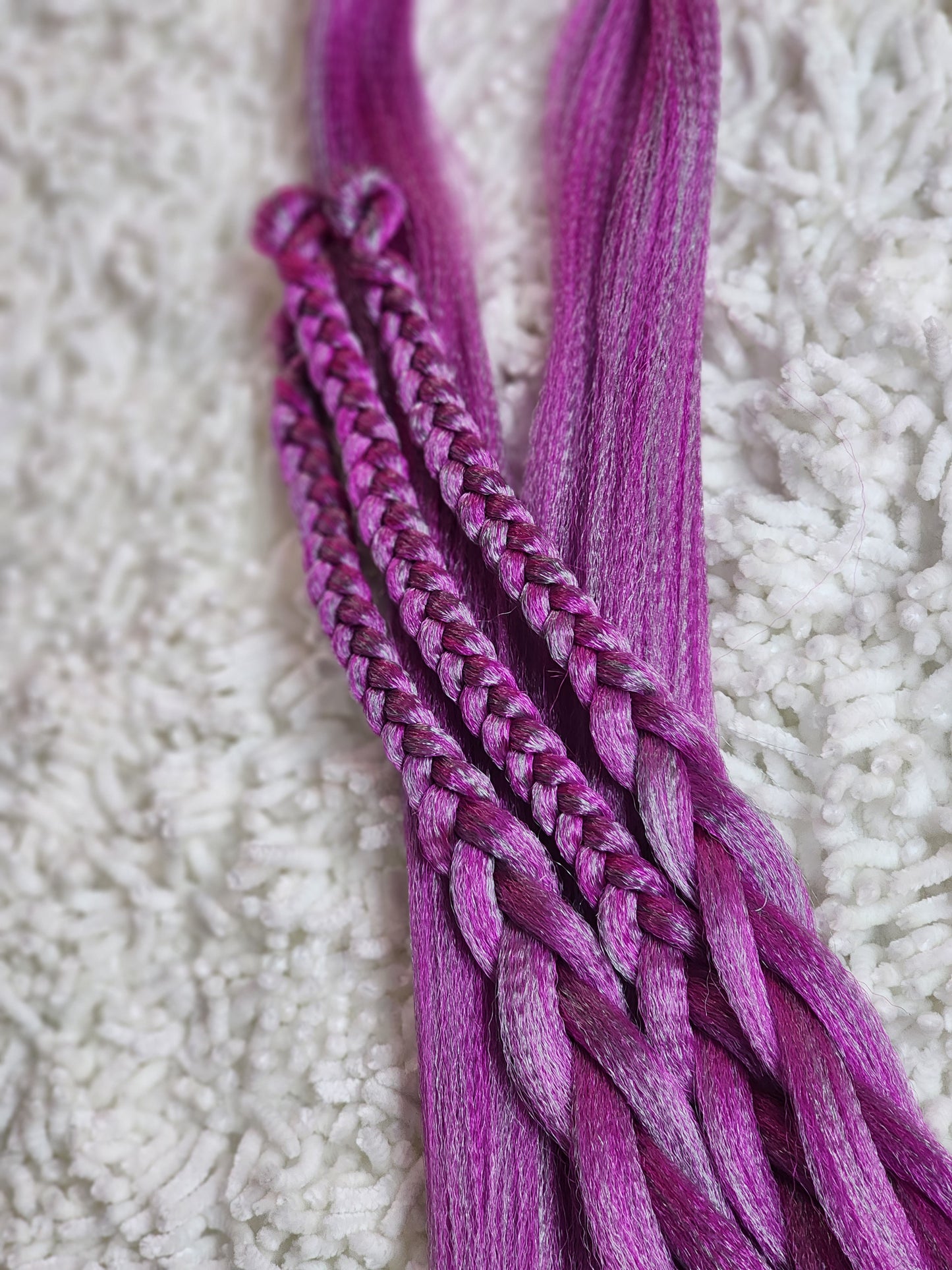 Raspberry Mint pink blue prestretched braiding hair