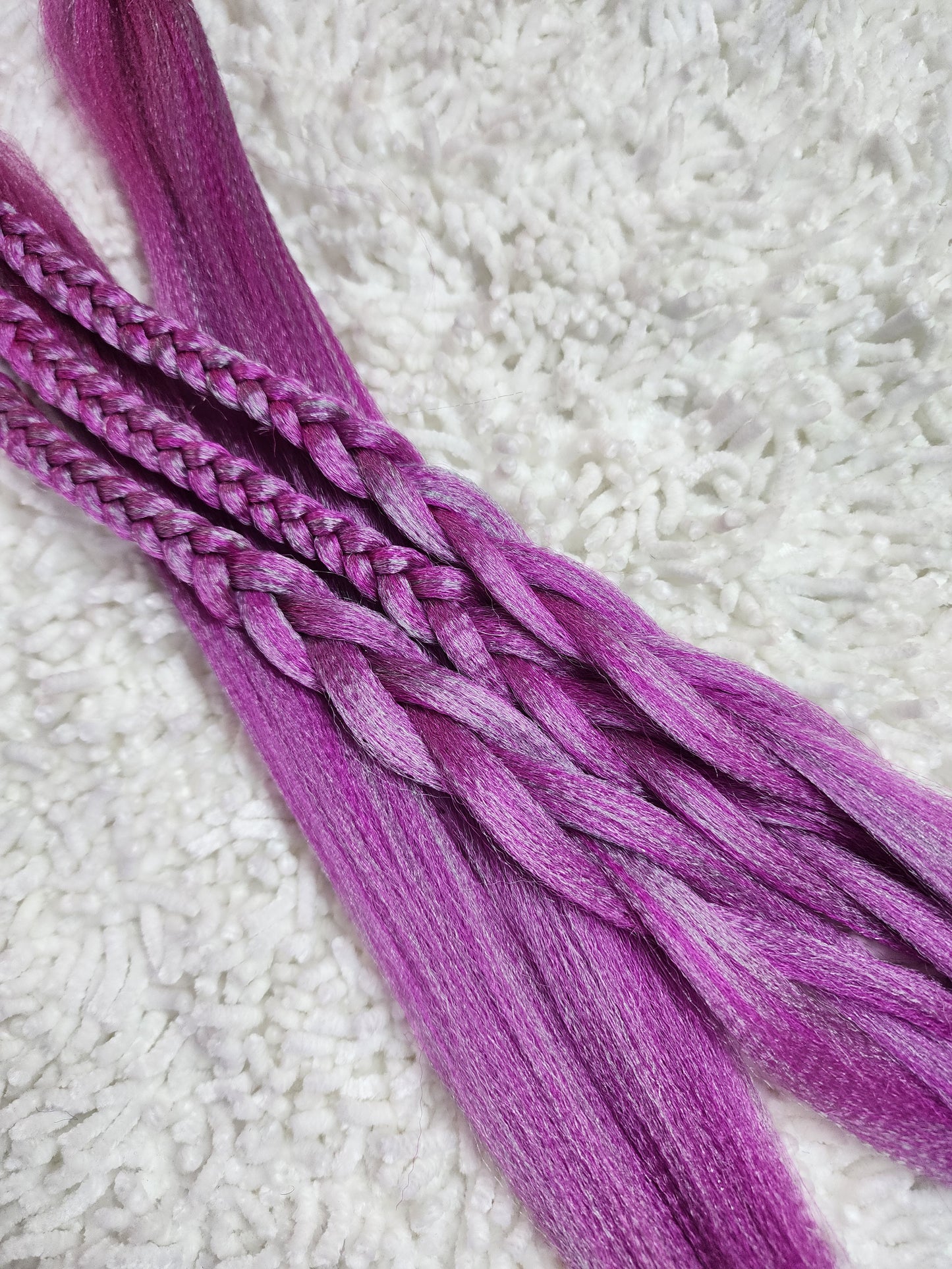Raspberry Mint pink blue prestretched braiding hair