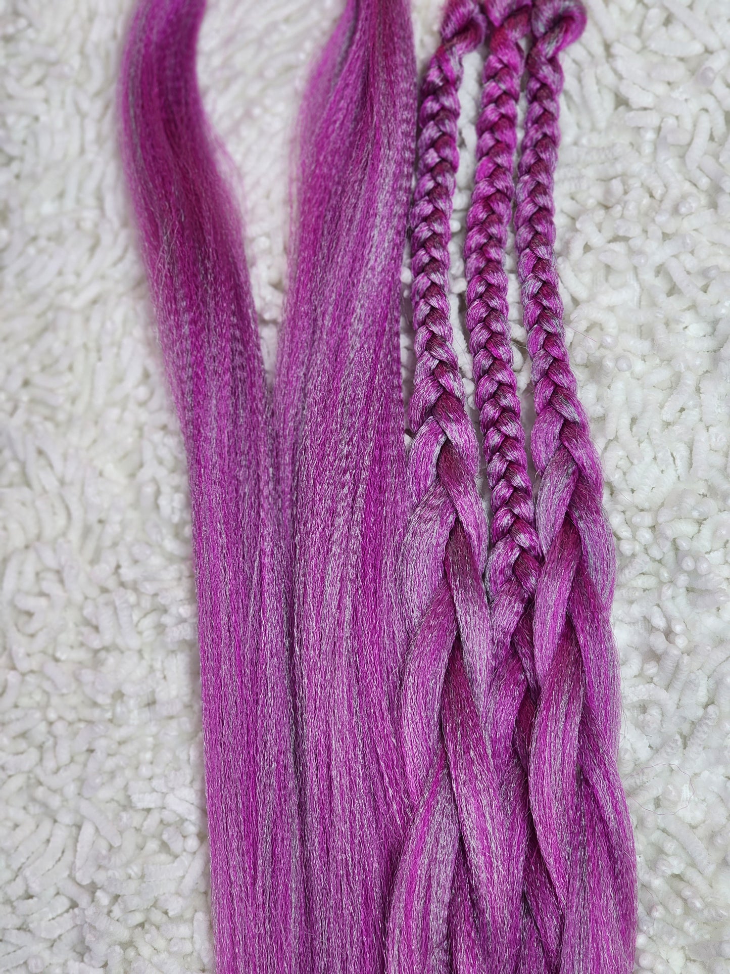 Raspberry Mint pink blue prestretched braiding hair