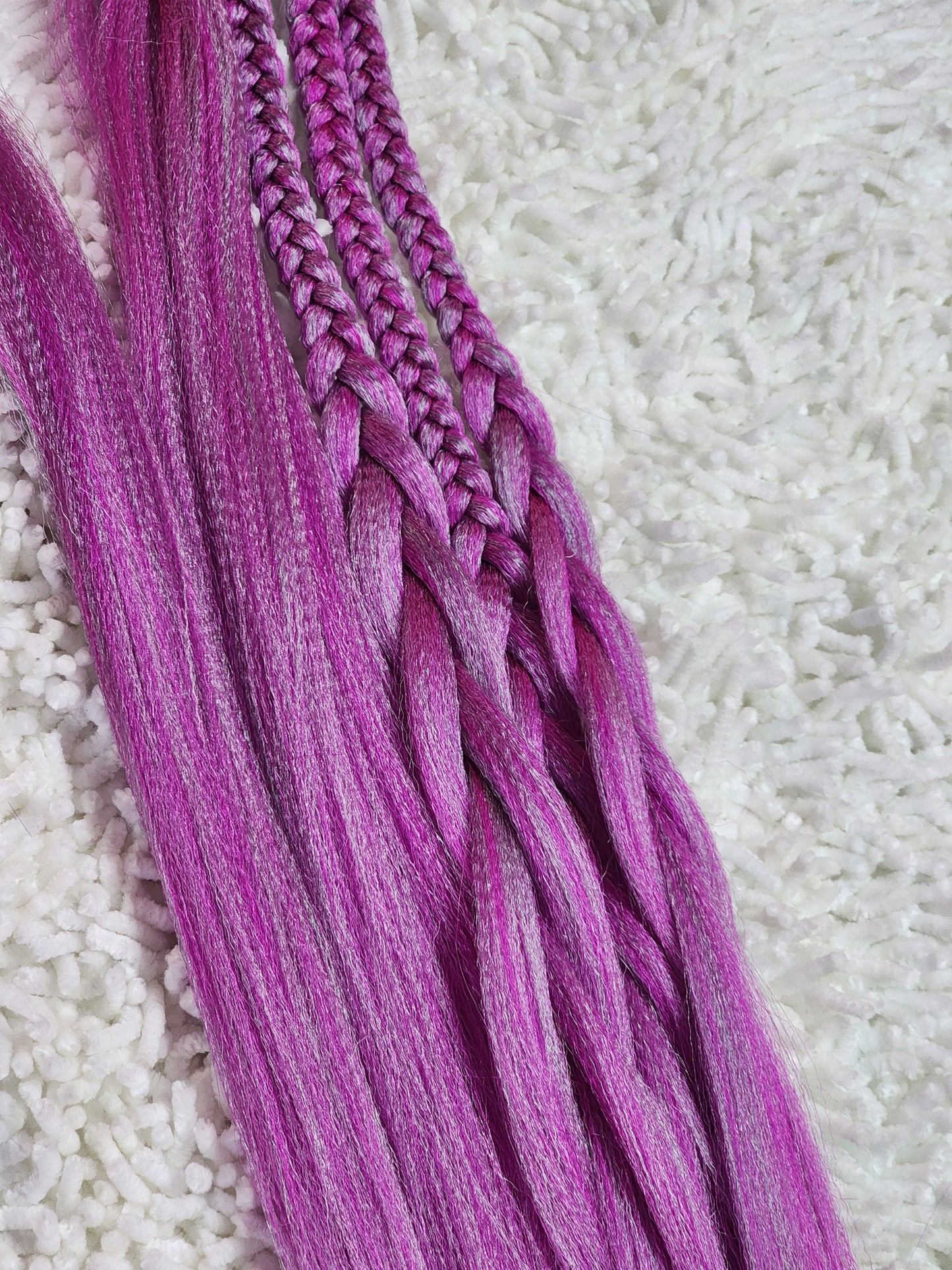 Raspberry Mint pink blue prestretched braiding hair